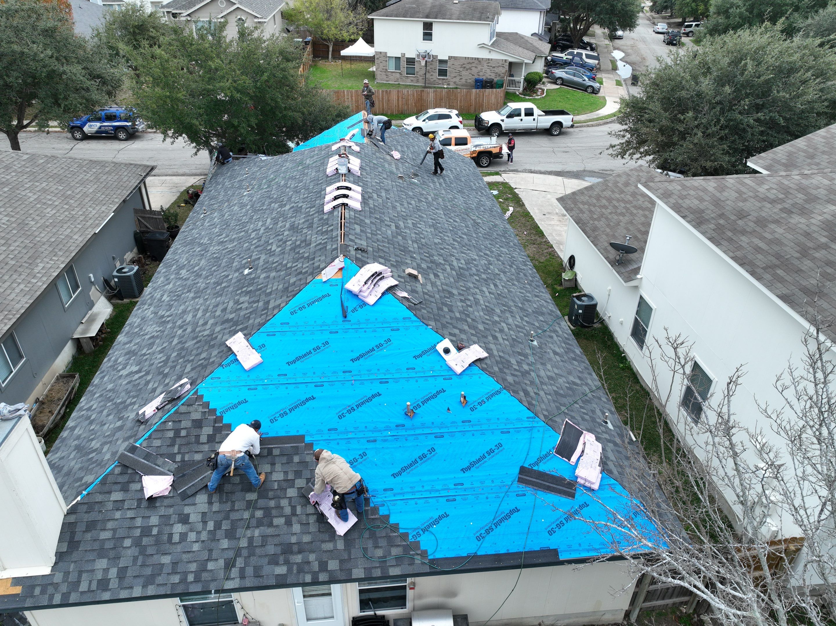 Residential Roof Replacement using Owens Corning 30 year Architectural Shingles by Premier Roofing and Contracting