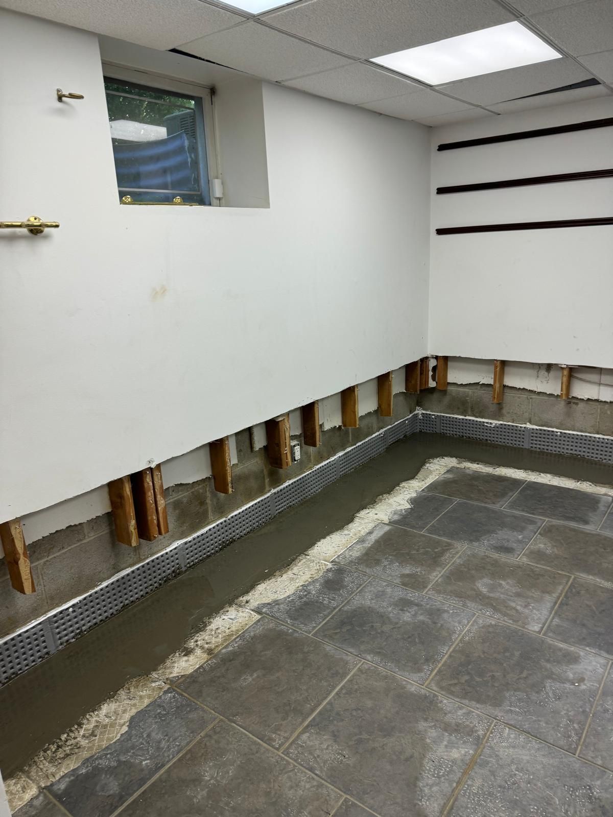 Interior French Drain Basking Ridge NJ by Pure Service Pro, LLC 