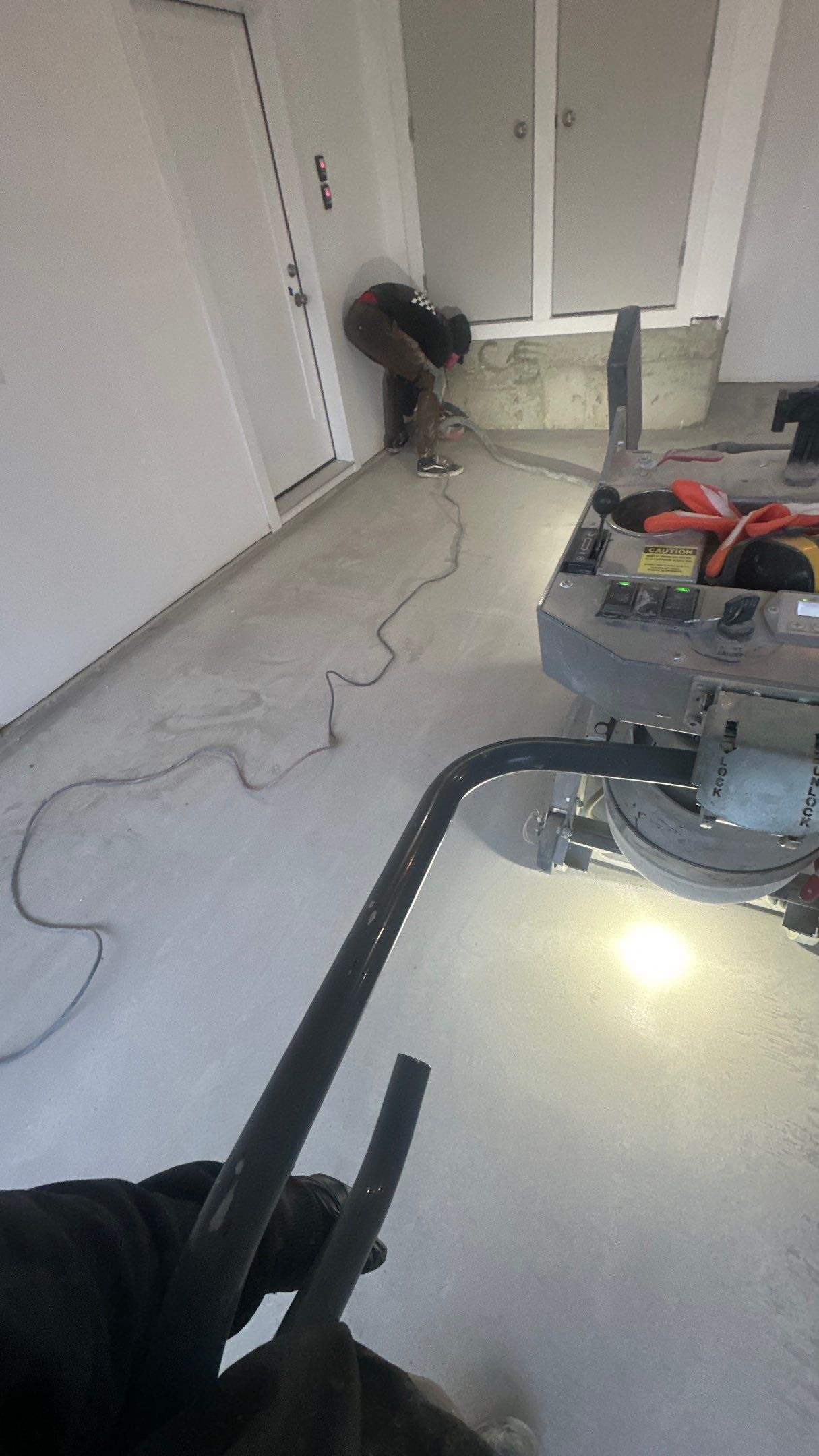 Garage Transformation using Travertine by Croc Coatings, LLC