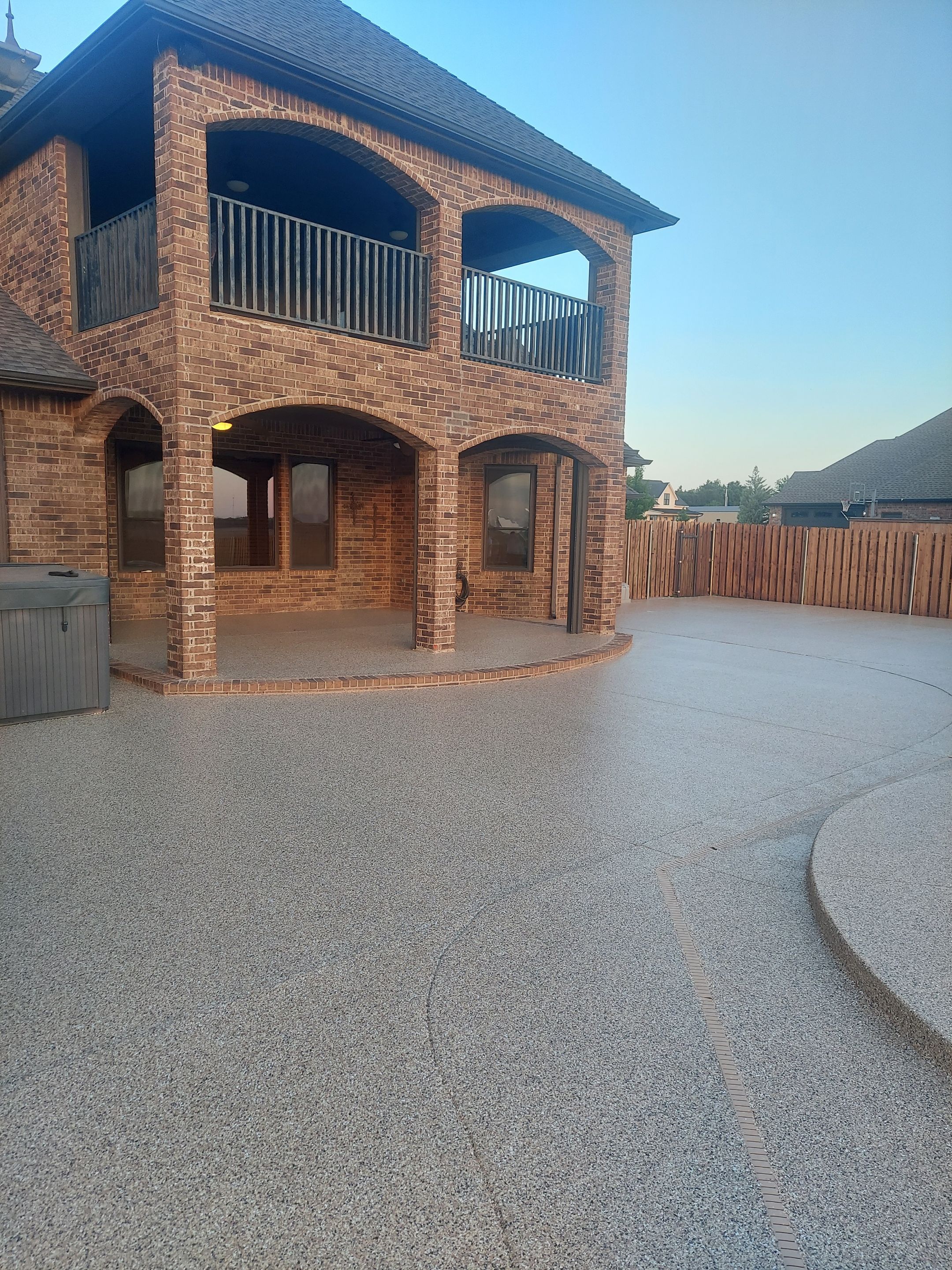 Patio & Pool Deck Coating with Sandstone by Copperhead Coatings