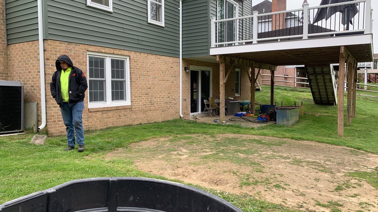 Backyard Transformation using Techo-Bloc Pavers by The Smet Companies, LLC