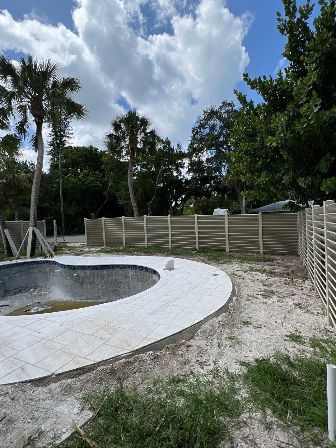 Sarasota, FL 6ft. Tall White Louvered Vinyl Privacy Fence by Asap fence and gates, LLC