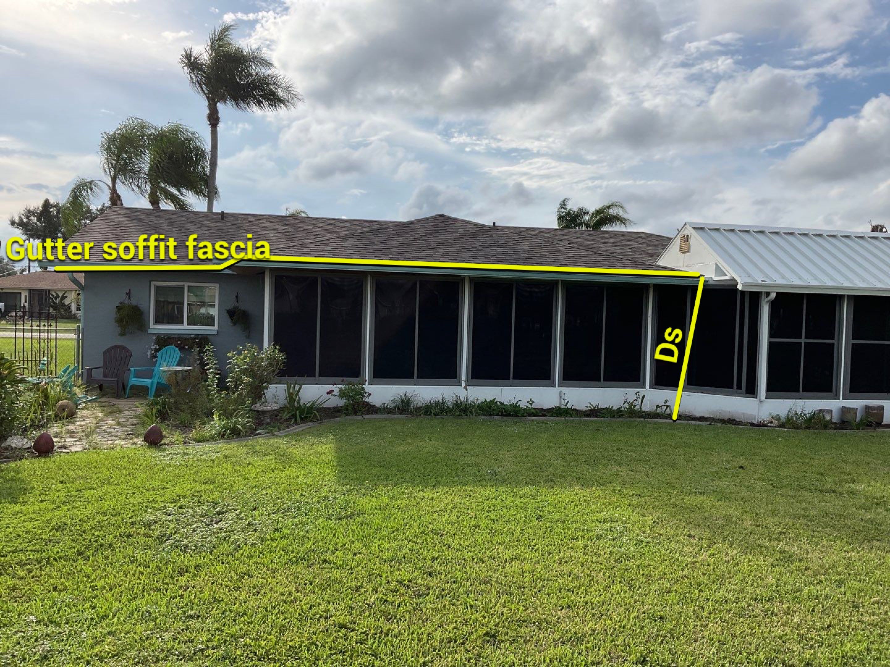 Soffit and Fascia Installation using White Vinyl Soffit in Cape Coral FL by Gutter Professors