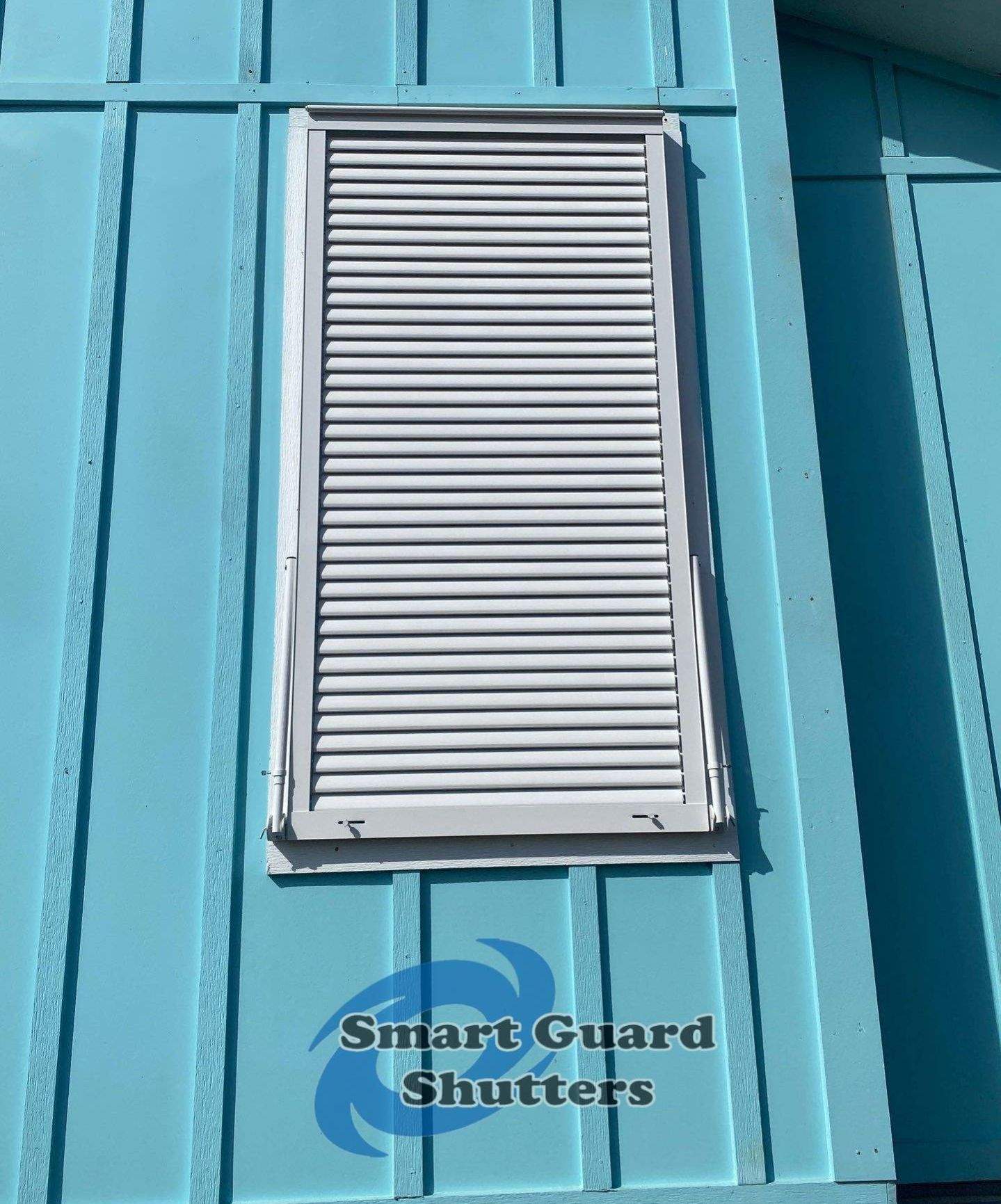 Impact Bahamas in Signal White by Smart Guard Shutters