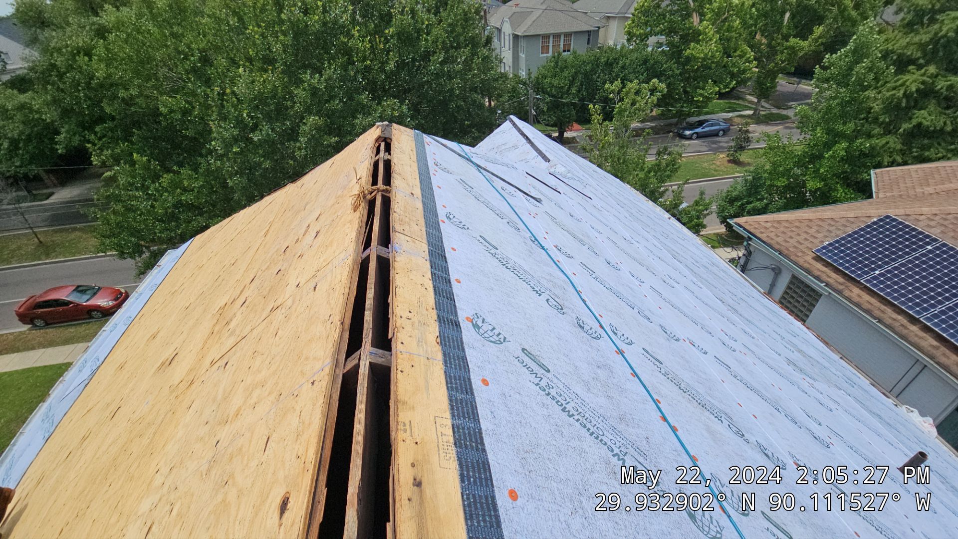 Project in New Orleans by Robertson Roofing & Siding Inc