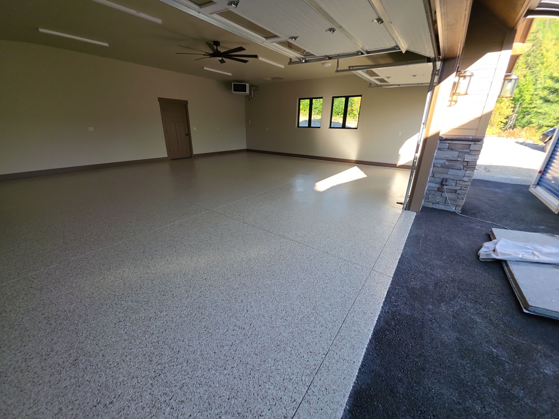 Garage Transformation using Driftwood by Croc Coatings, LLC