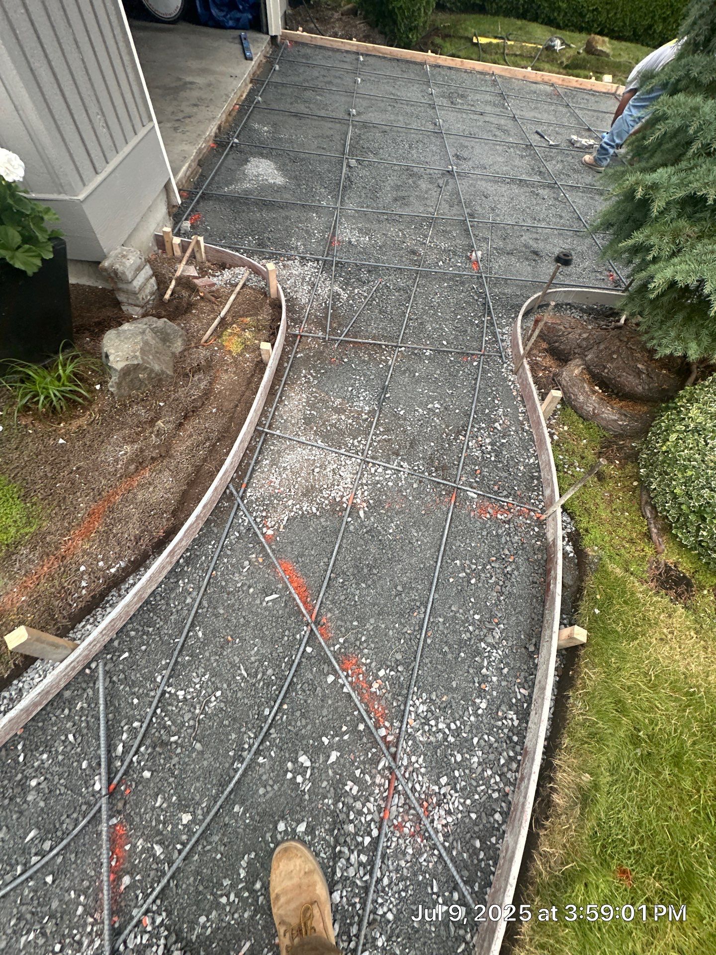 Exposed Aggregate Concrete Driveway Makeover  by Jireh Asphalt & Concrete Inc 