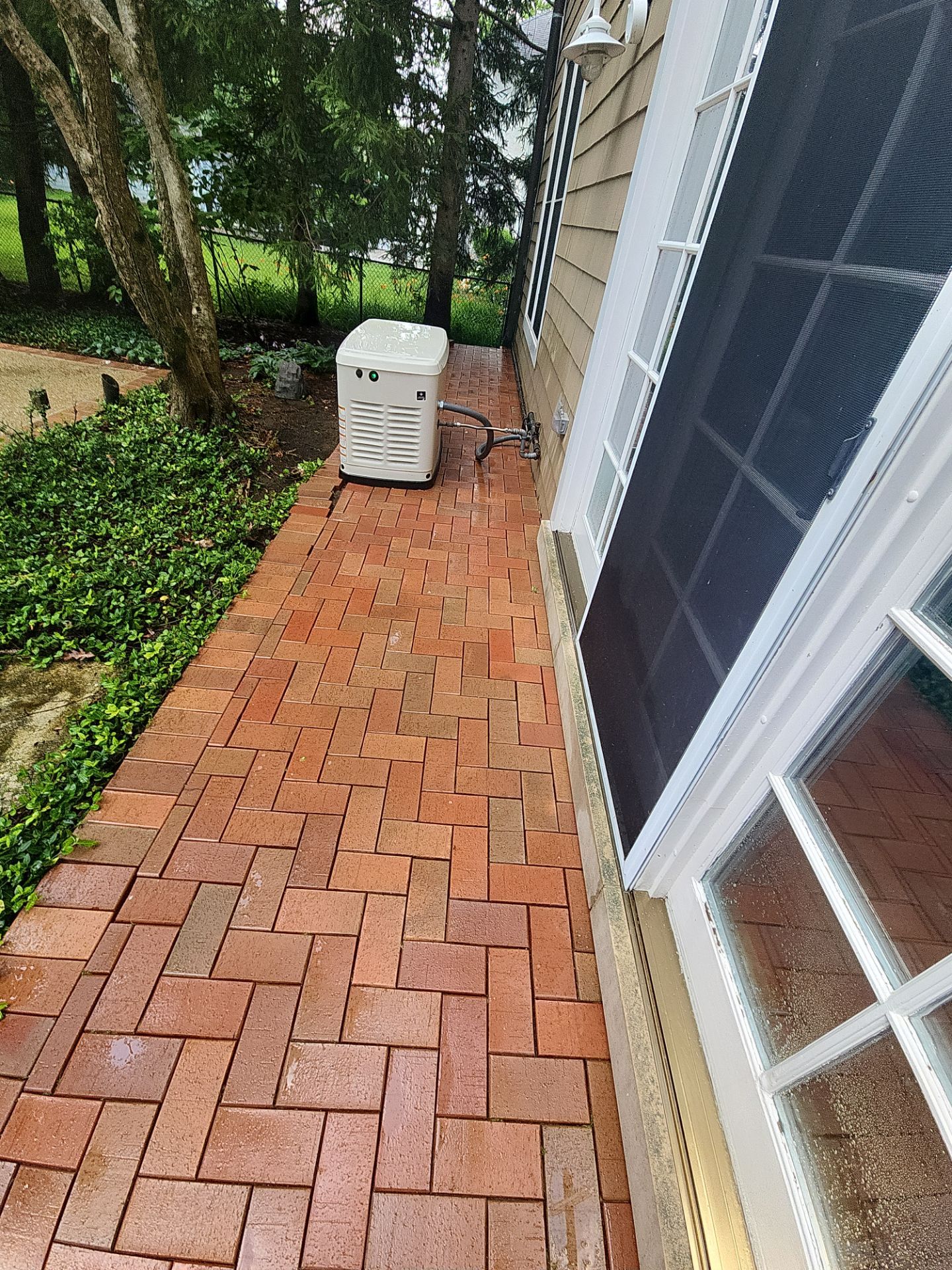 Highland Park brick cleaning by Northern Power Washing LLC.