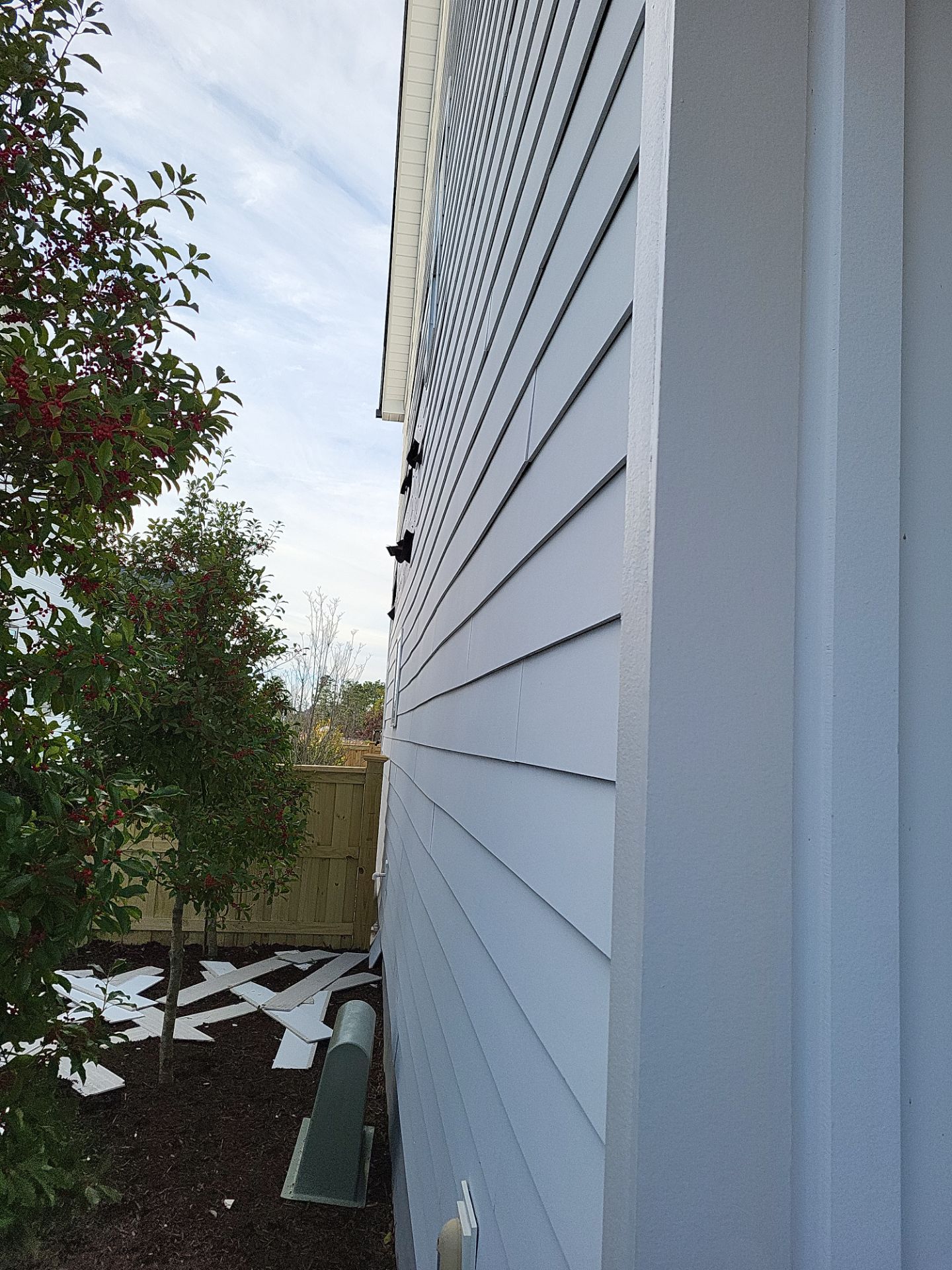 Insurance Workscope Hardie Board Repair using James Hardie HZ10 Plank Smooth  by RGR Construction and Roofing, LLC
