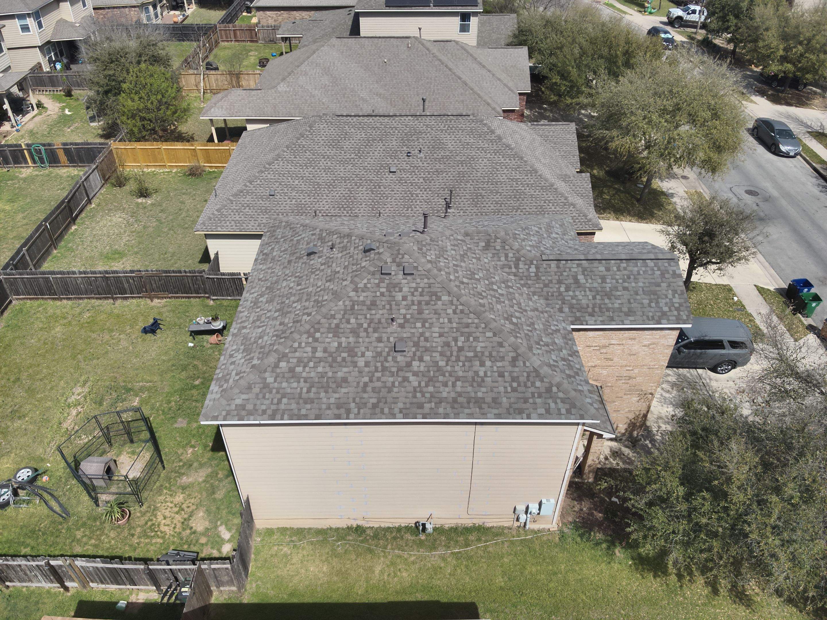 Residential Roof Replacement using Owens Corning - Duration - Driftwood by Action Exteriors Austin