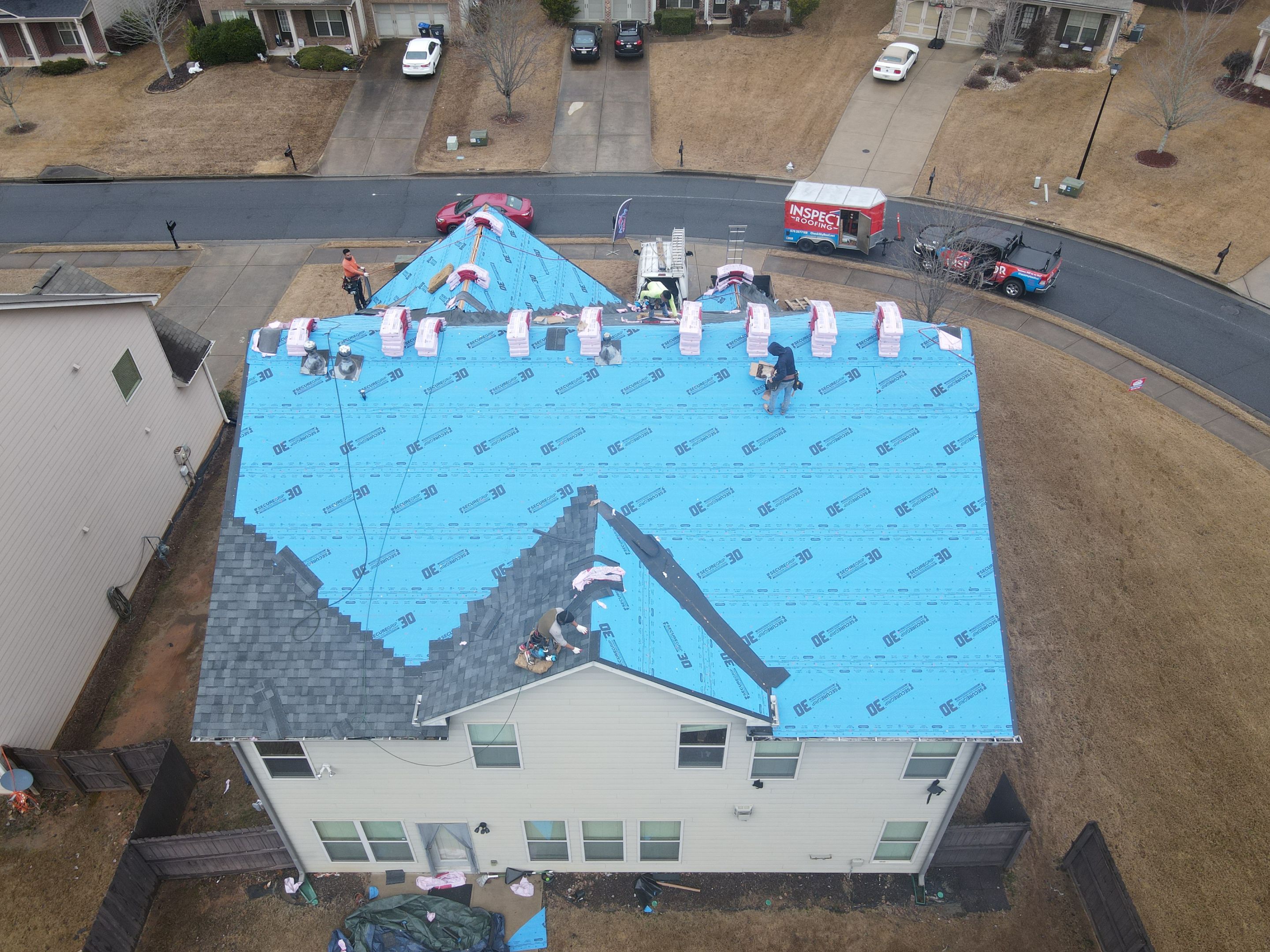Residential Roofing Installation using Owens Corning by Inspector Roofing and Restoration