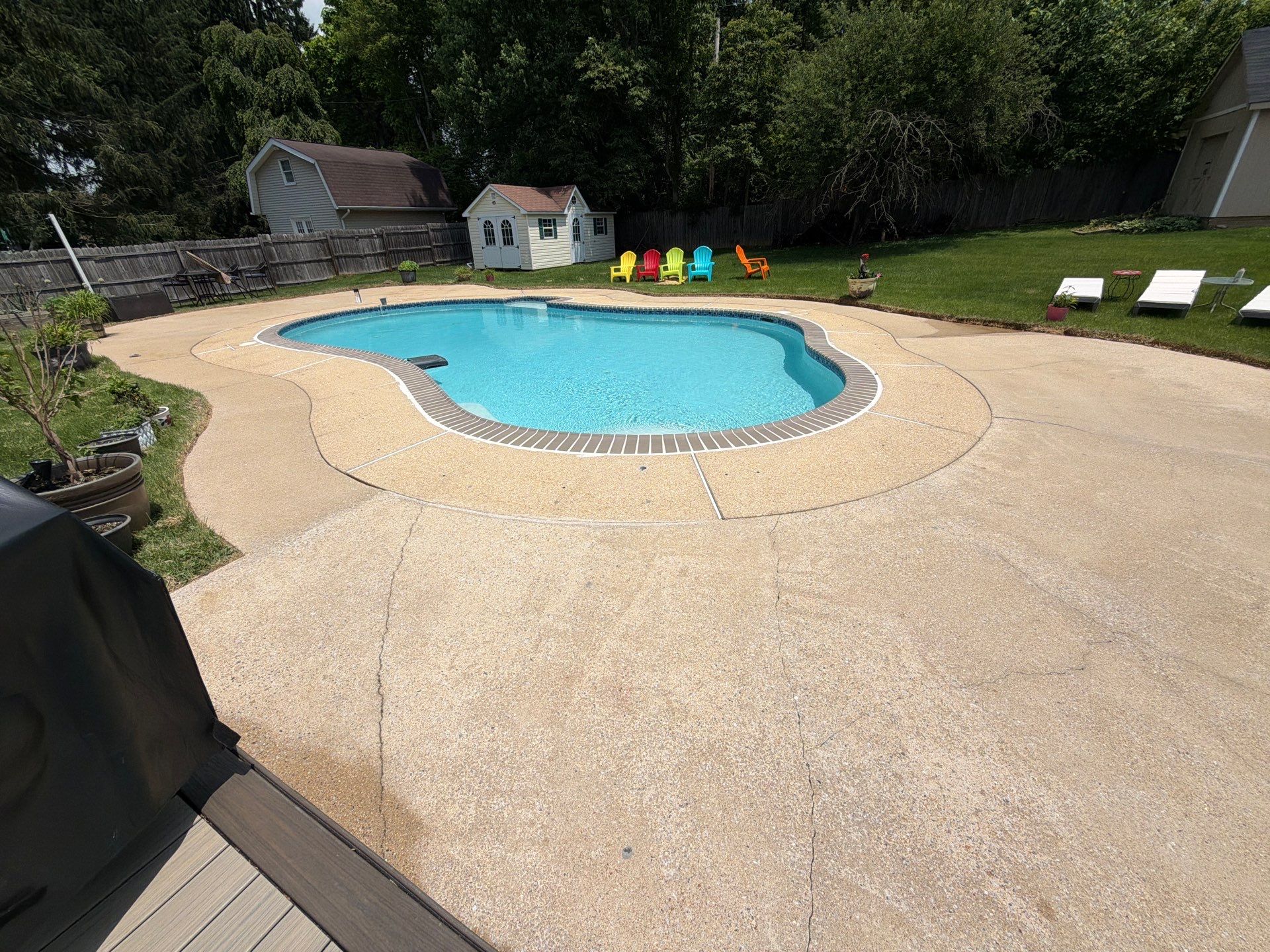 House and Pool Concrete Washing Services In Ellicott City by Baltimore Pressure Washers Inc.