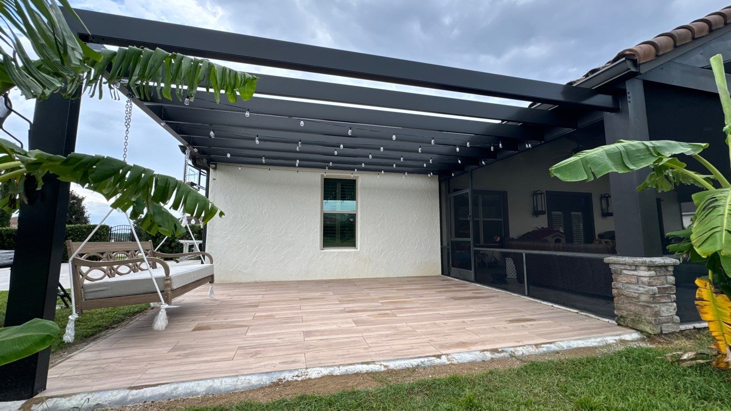 Open trellis pergola by Orlando pergolas 