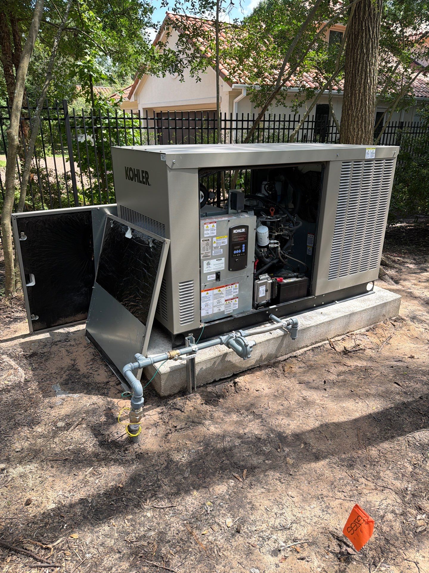 Turnkey KOHLER 30kW Standby Generator Relocation & Installation, The Woodlands, TX by GenTex Elite Services