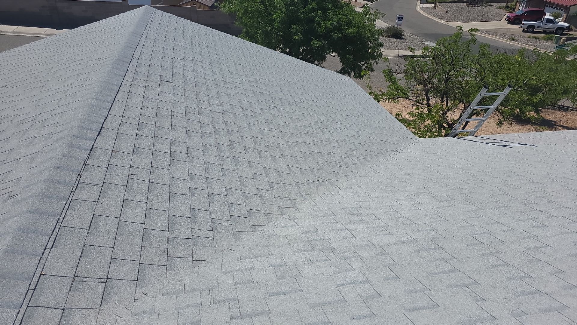 Owens Corning Shasta White Duration Shingle Roof Replacement and Decking Repair in Rio Rancho by Doyle Roof Masters Inc