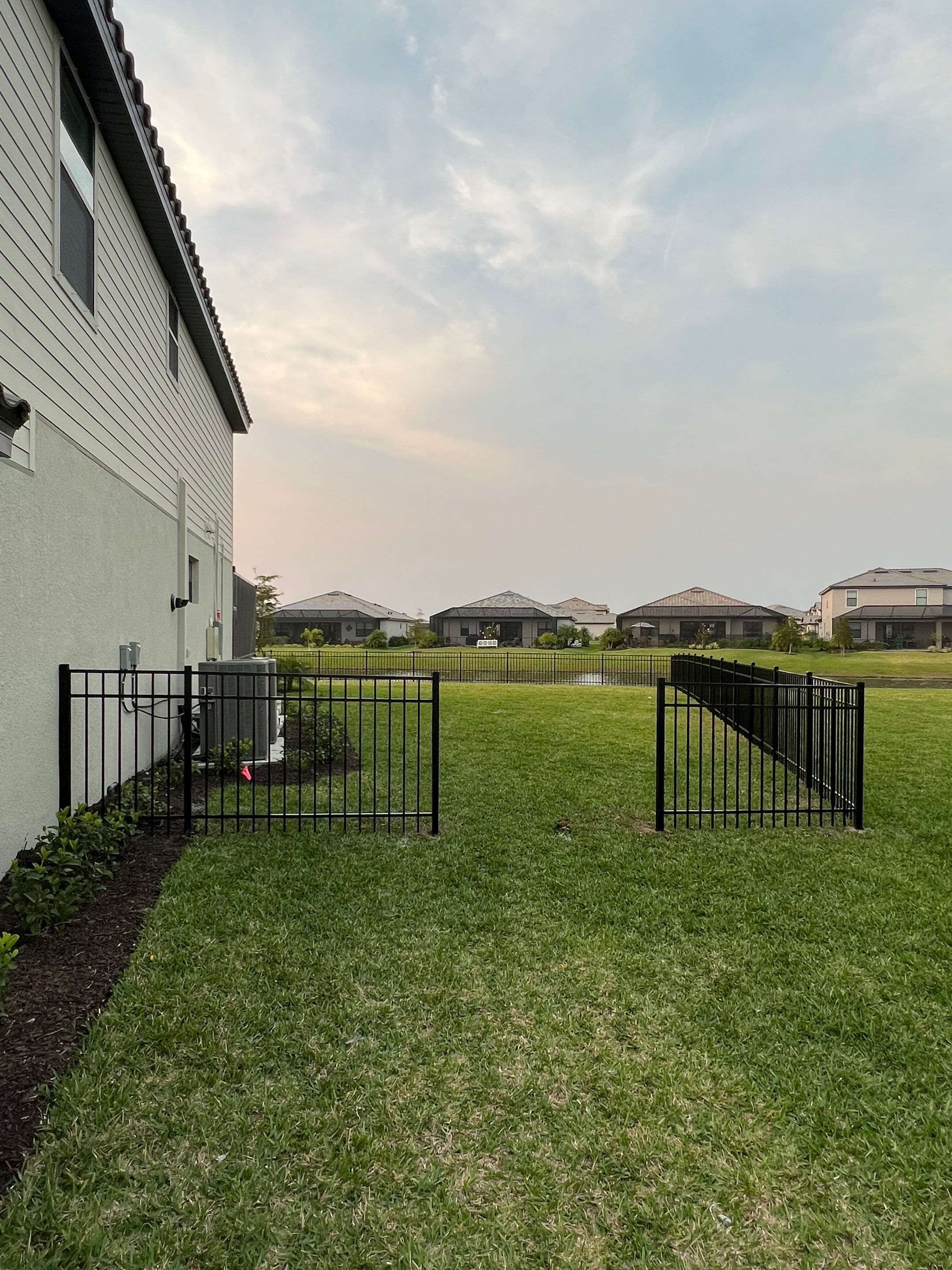 Aluminum Fence Installation using Black 3 Rail Aluminum Fence by Asap fence and gates, LLC