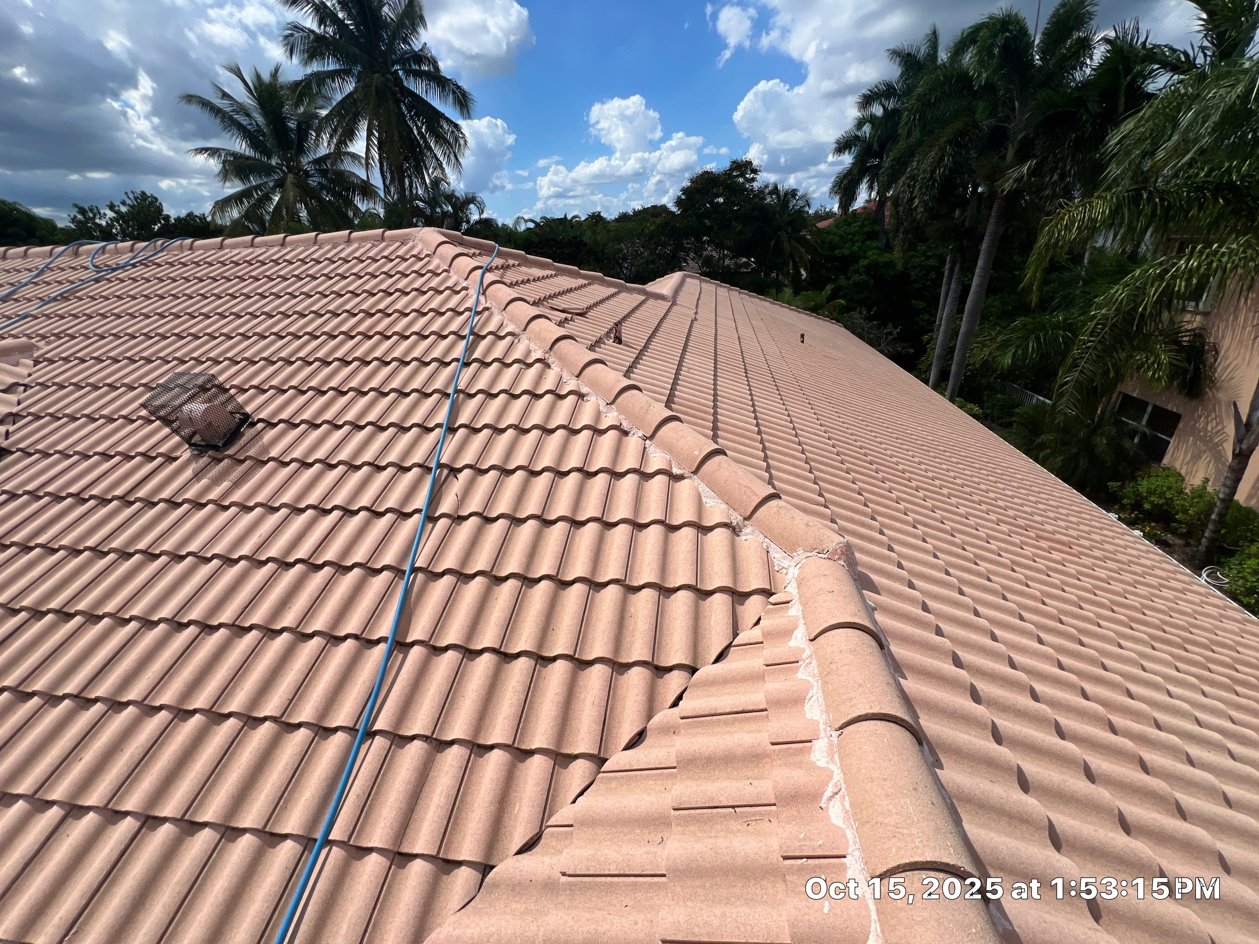 Dirty old Roof Coral Springs by BKB Pressure Cleaning LLC