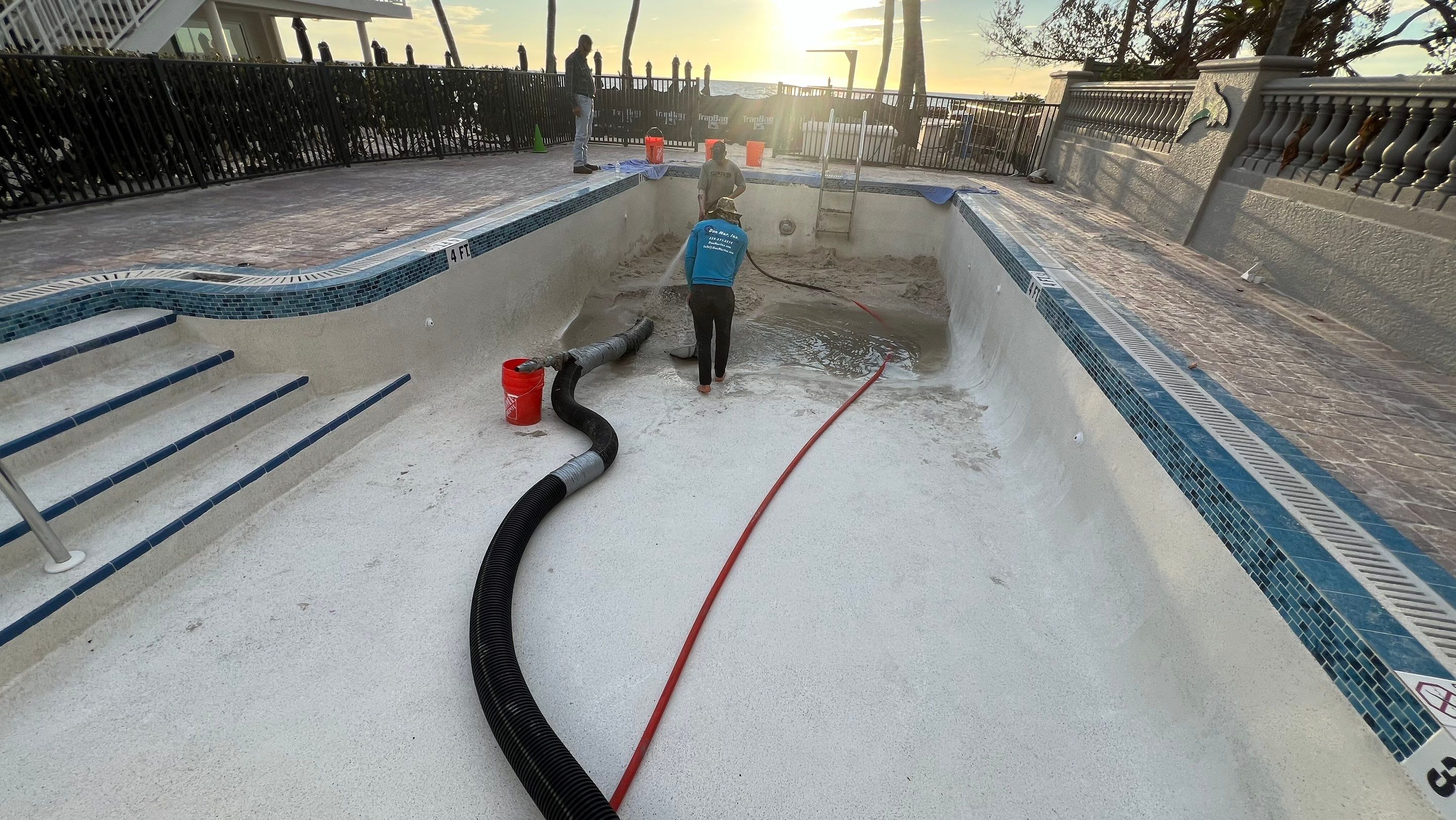Naples Resort Pool Cleanout and Stormwater System Maintenance by Don Mar, Inc. Storm Water Solutions