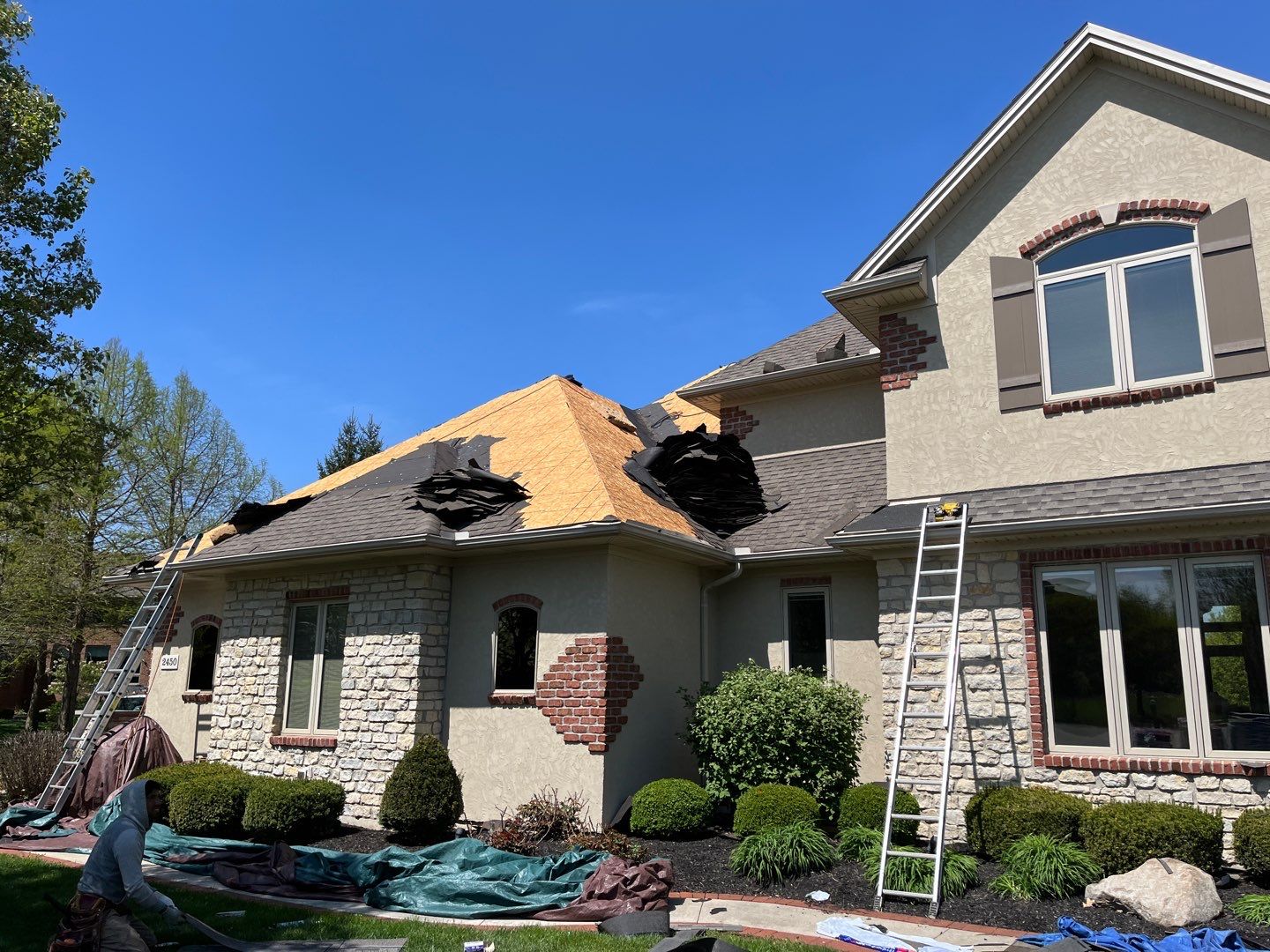 Residential Roofing Installation using GAF Timberline HDZ Weathered Wood by Nitro Roofing and Construction