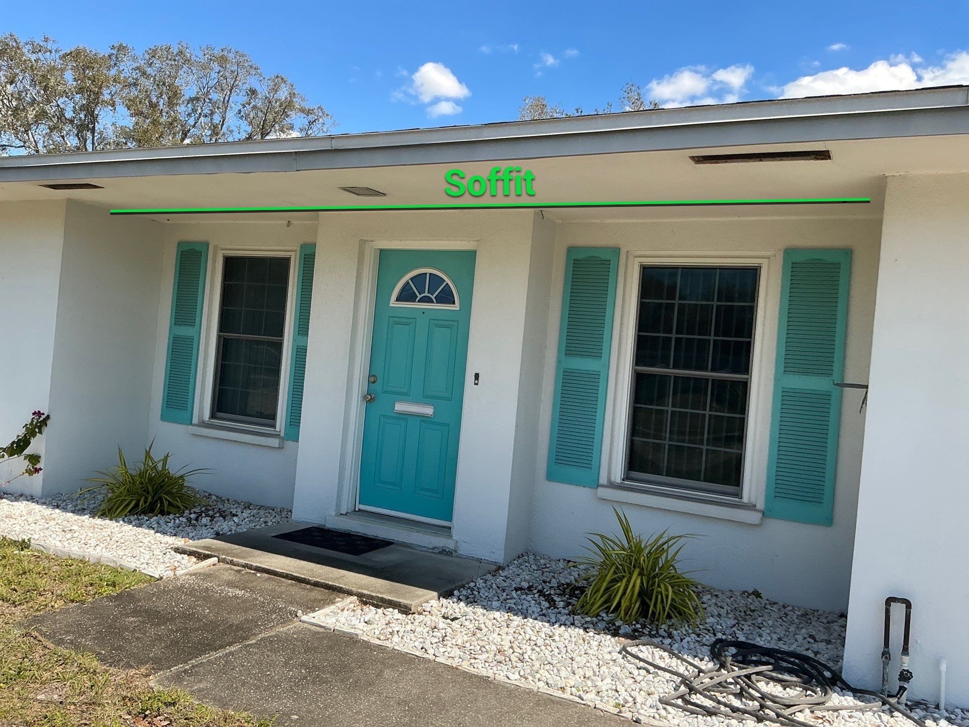 Soffit and Fascia Installation using White Soffit in Sarasota Fl by Gutter Professors