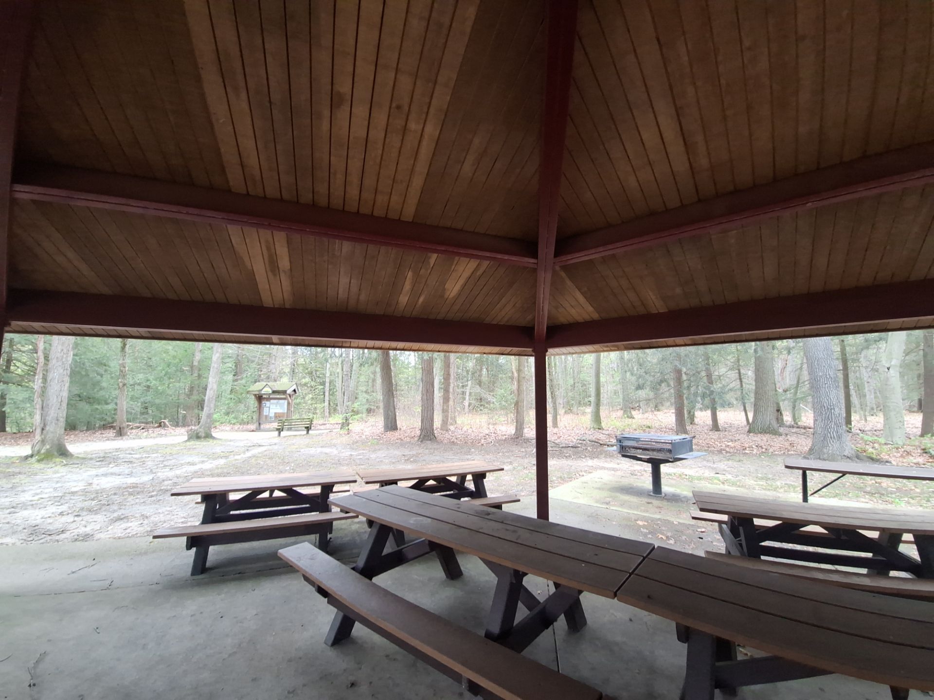 Grand Haven Park Pavilion Painting and Wood Ceiling Refinishing by Gordon Painting