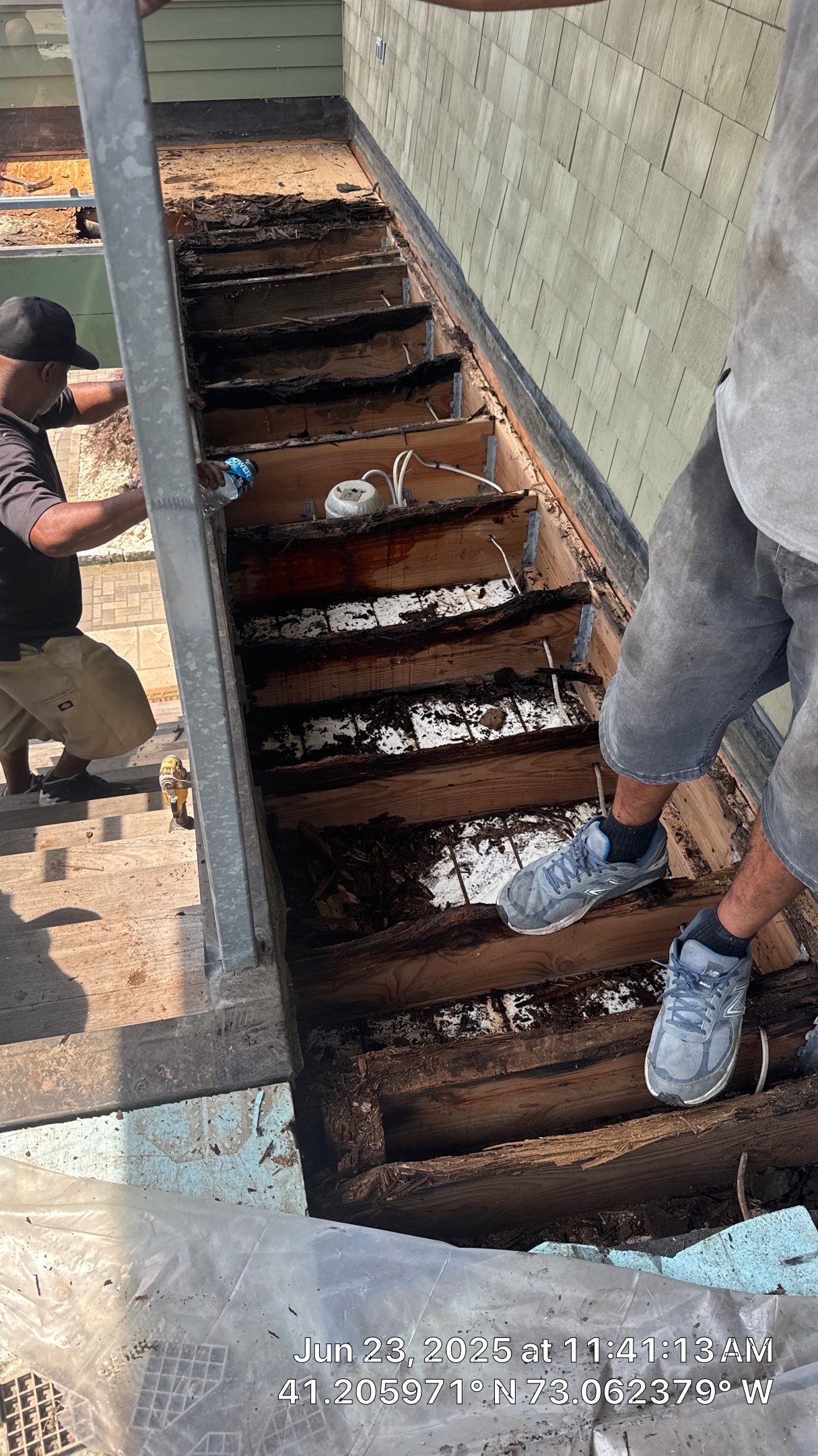 Deck Installation using Tanzite Stone Decking by A Plus Exterior