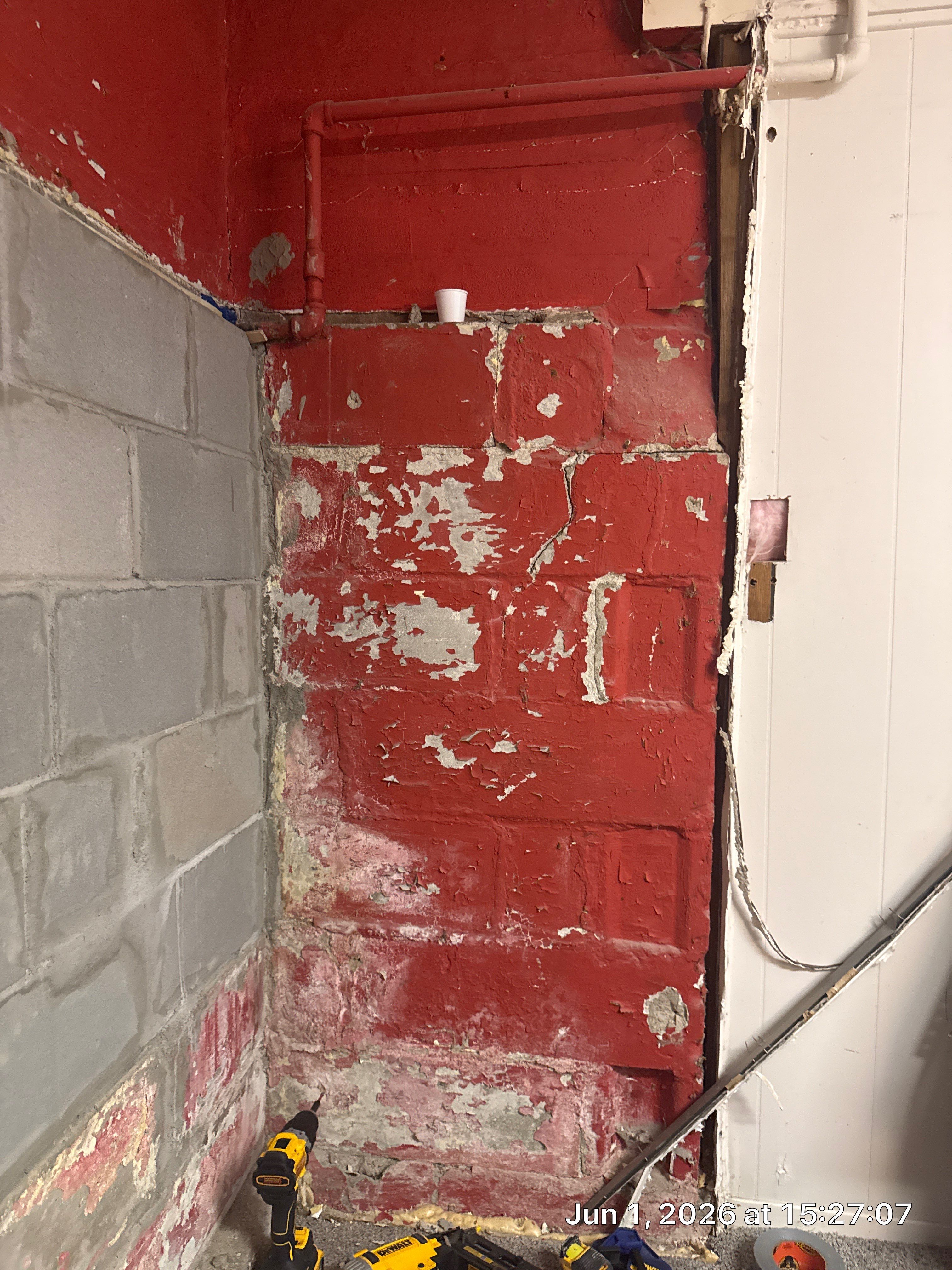 Structural Masonry Wall Installation and Basement Repair in Lincoln by CompanyCam Sales Demo