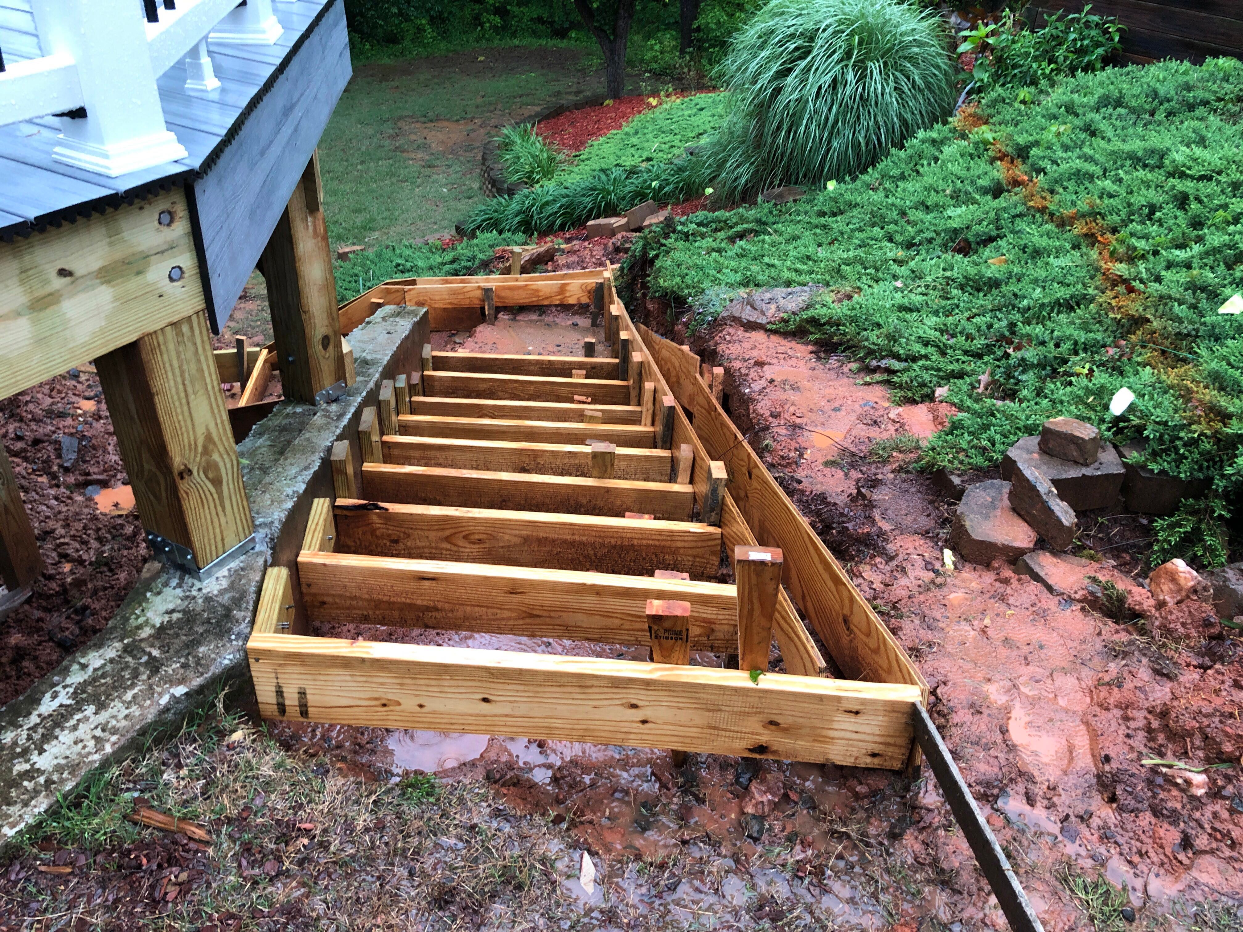 Composite Deck Replacement and Stamped Concrete Patio in Kennesaw by Swift Home Renovations