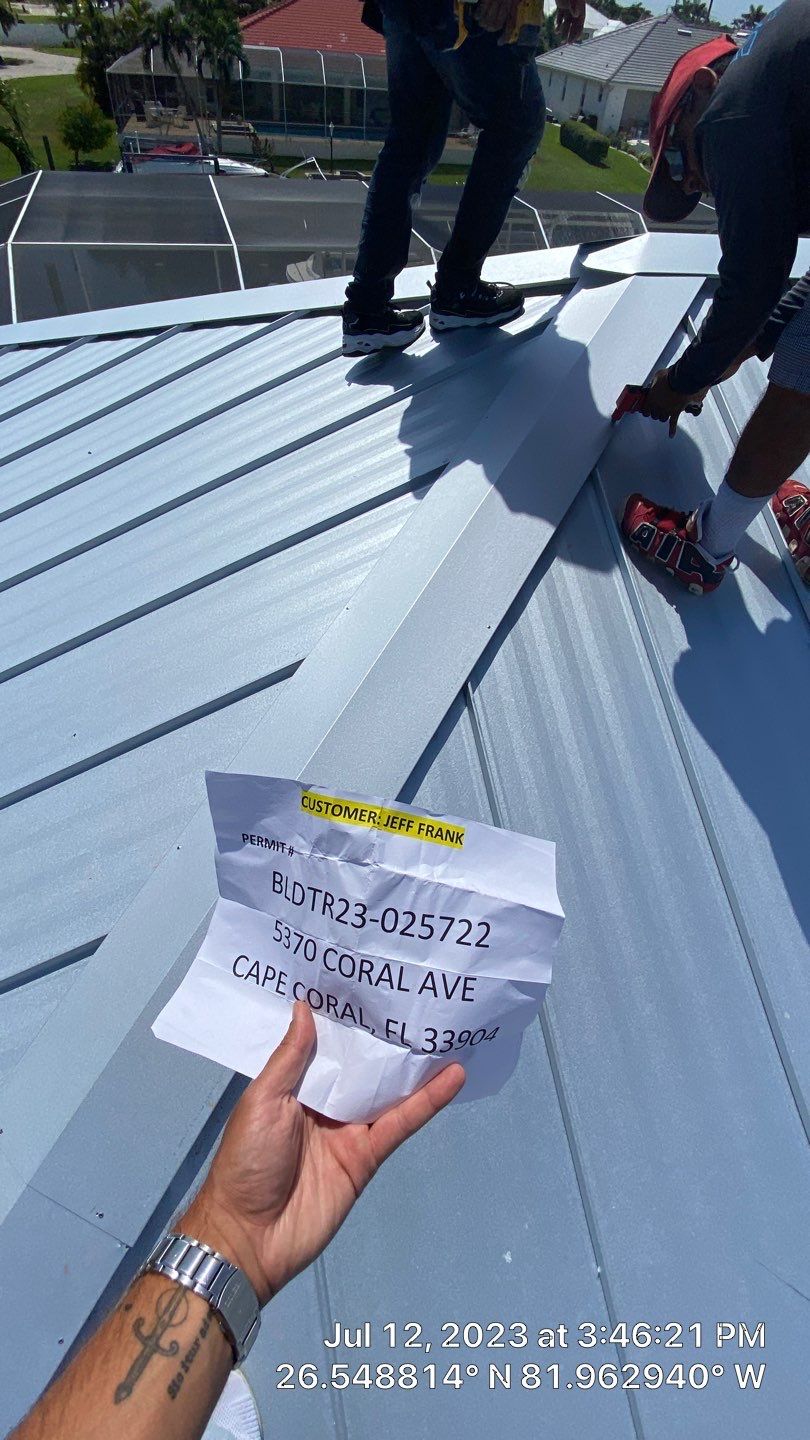 Residential Roofing Installation using Standing Seam Metal by Protek 