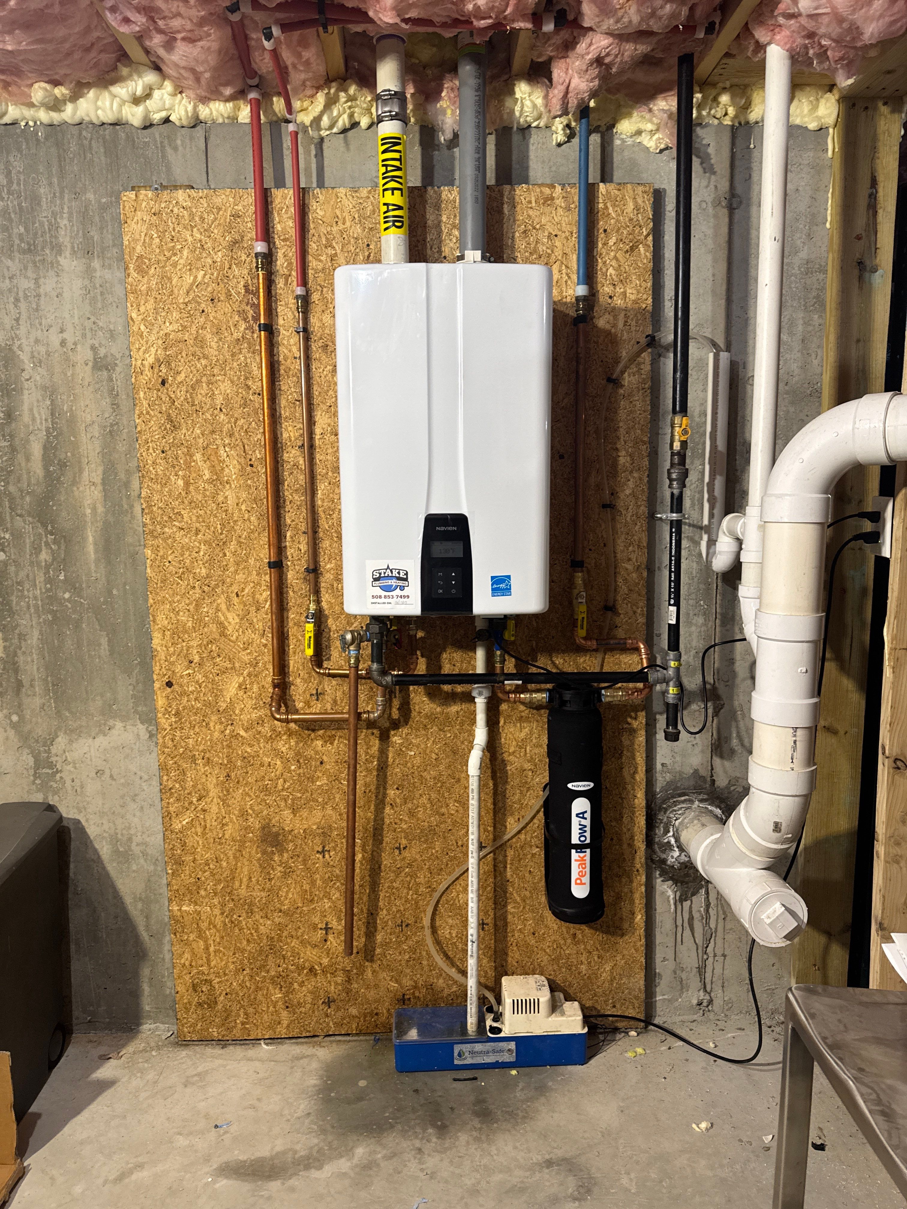 Install Tankless with Scale Prevention by Stake Plumbing and Heating