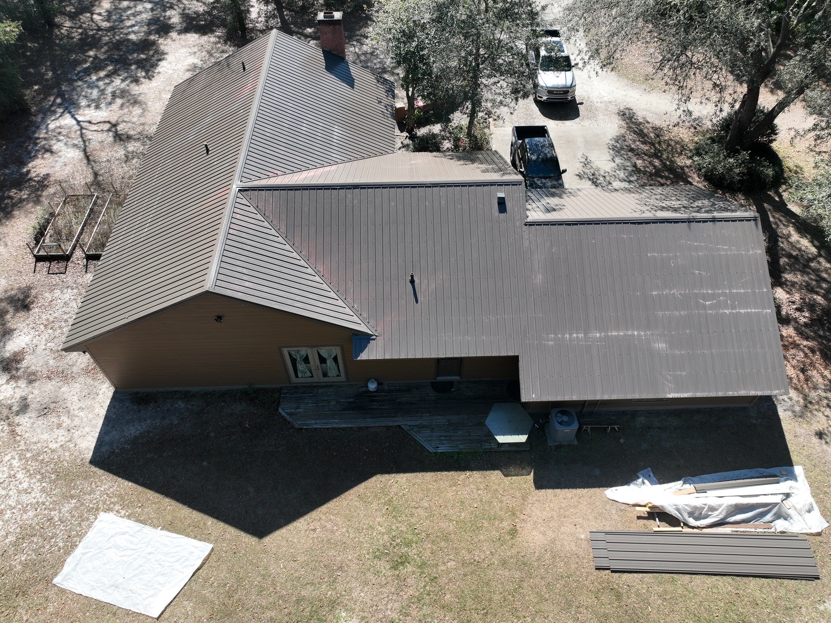Taupe Exposed Fastener by Reimagine Roofing