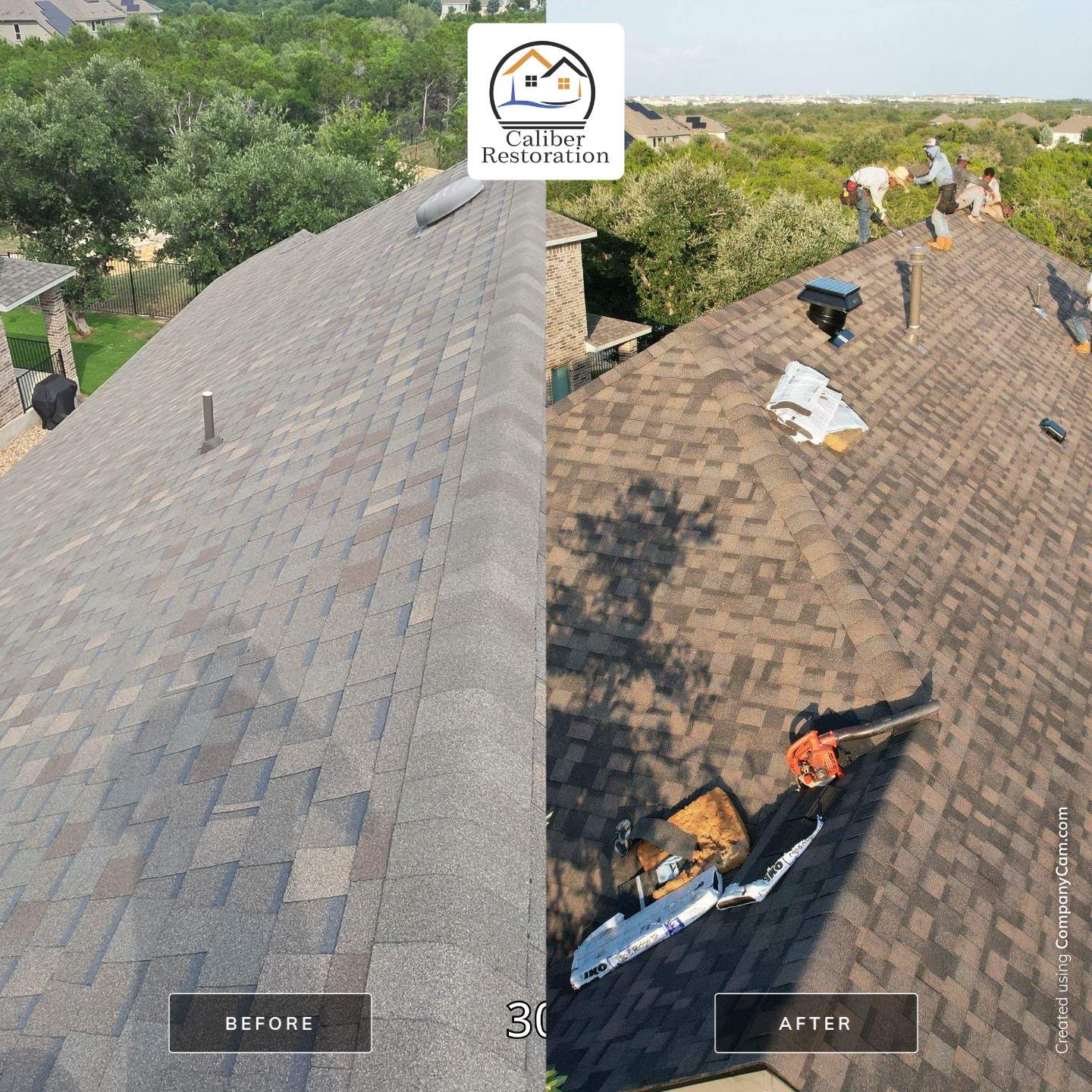 Residential Roof Replacement, along with Gutters And Windows Restoration  by Caliber Restoration LLC
