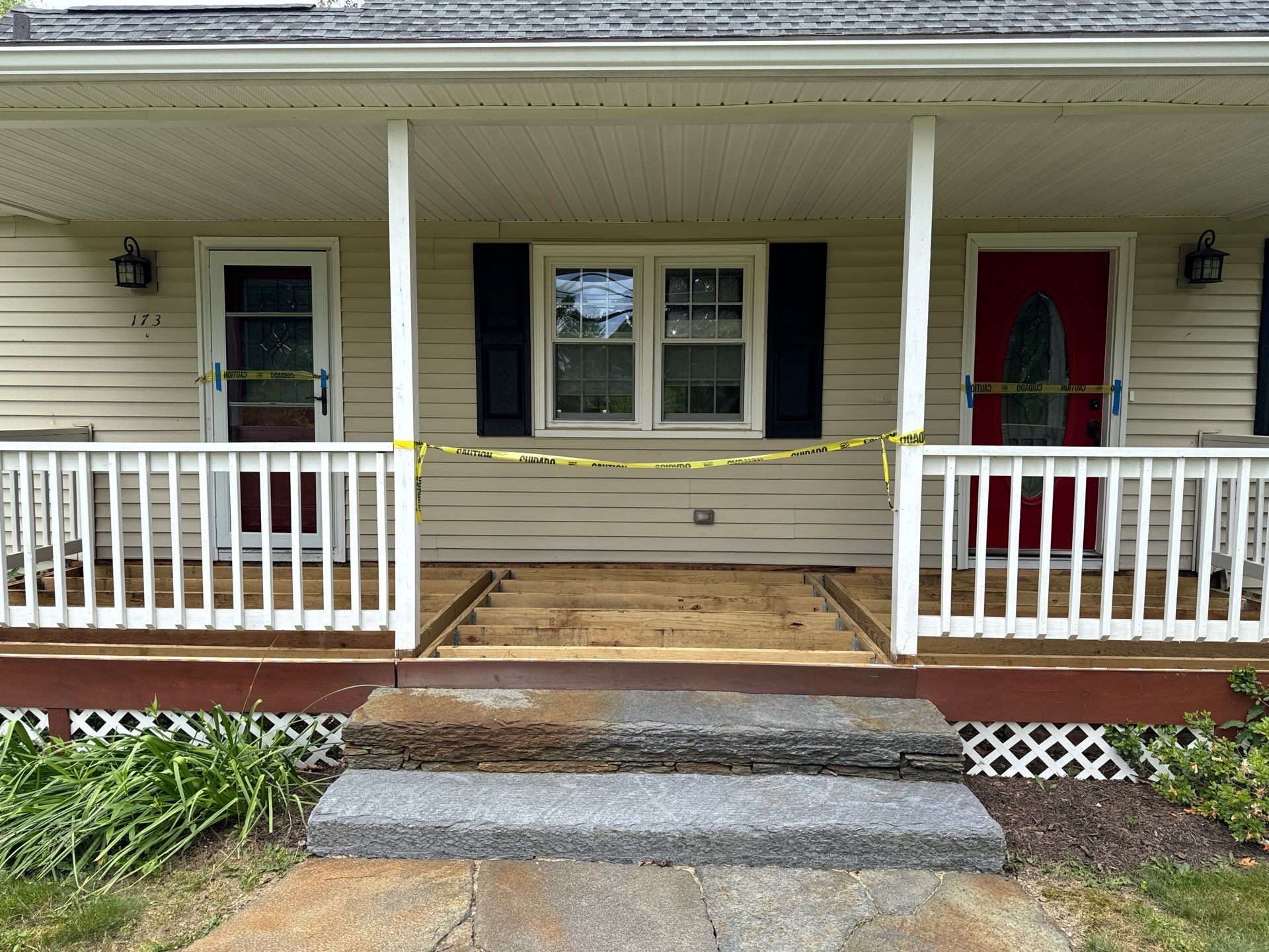Front Porch Upgrades using TimberTech Advanced PVC Porch Collection by Chagnon Building & Remodeling LLC
