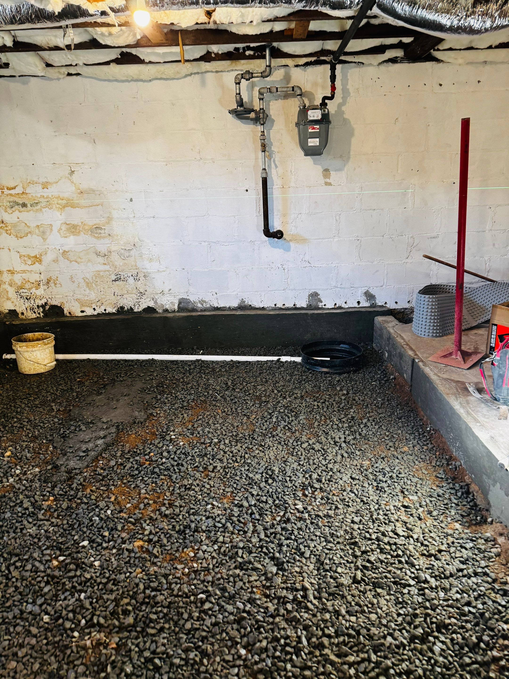 Concrete Floor Replacement and Interior French Drain Project in Morris Plains, New Jersey by Pure Service Pro, LLC 