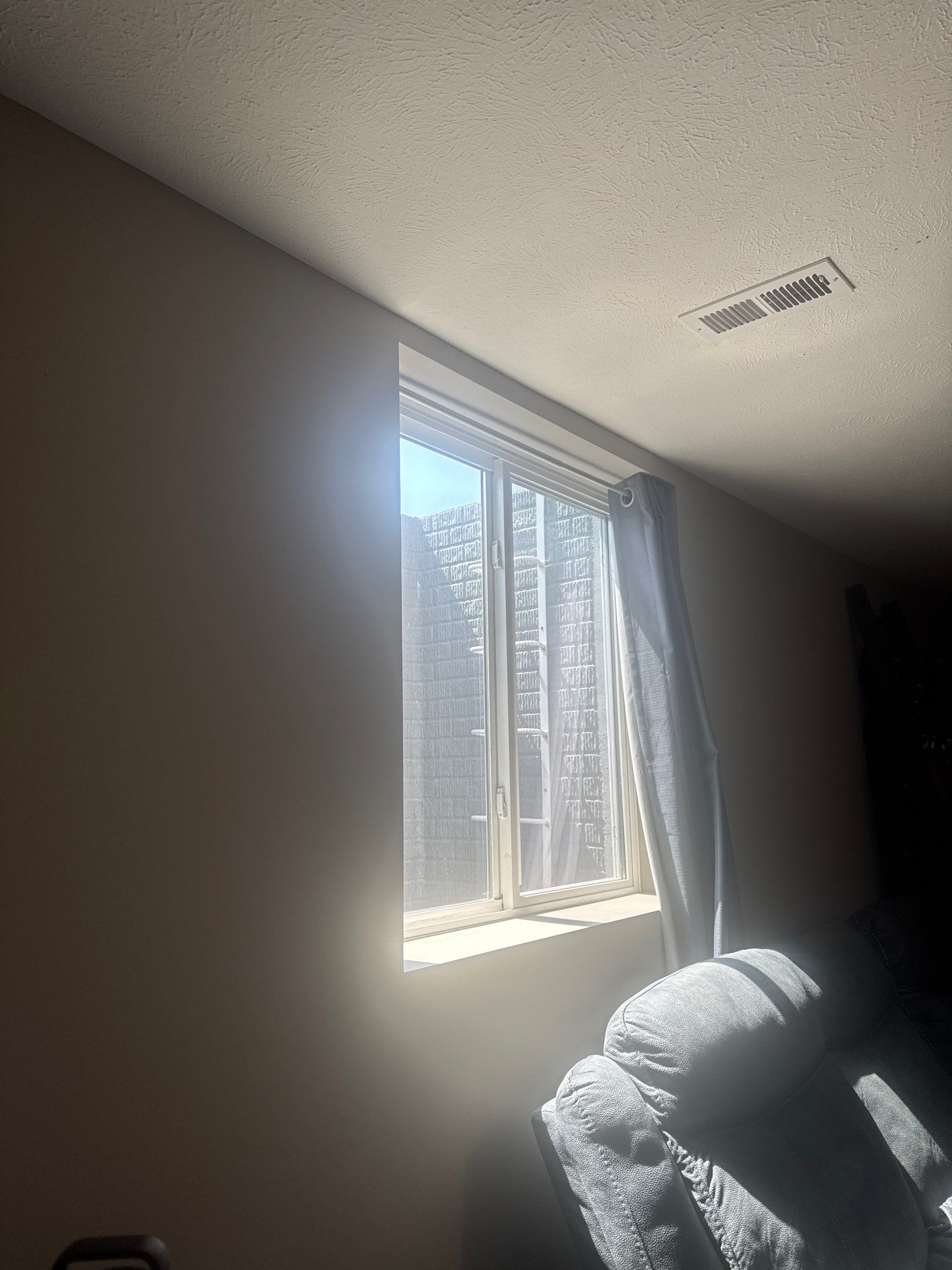Lincoln Basement Window Drywall Repair and Ceiling Texturing by CompanyCam Sales Demo