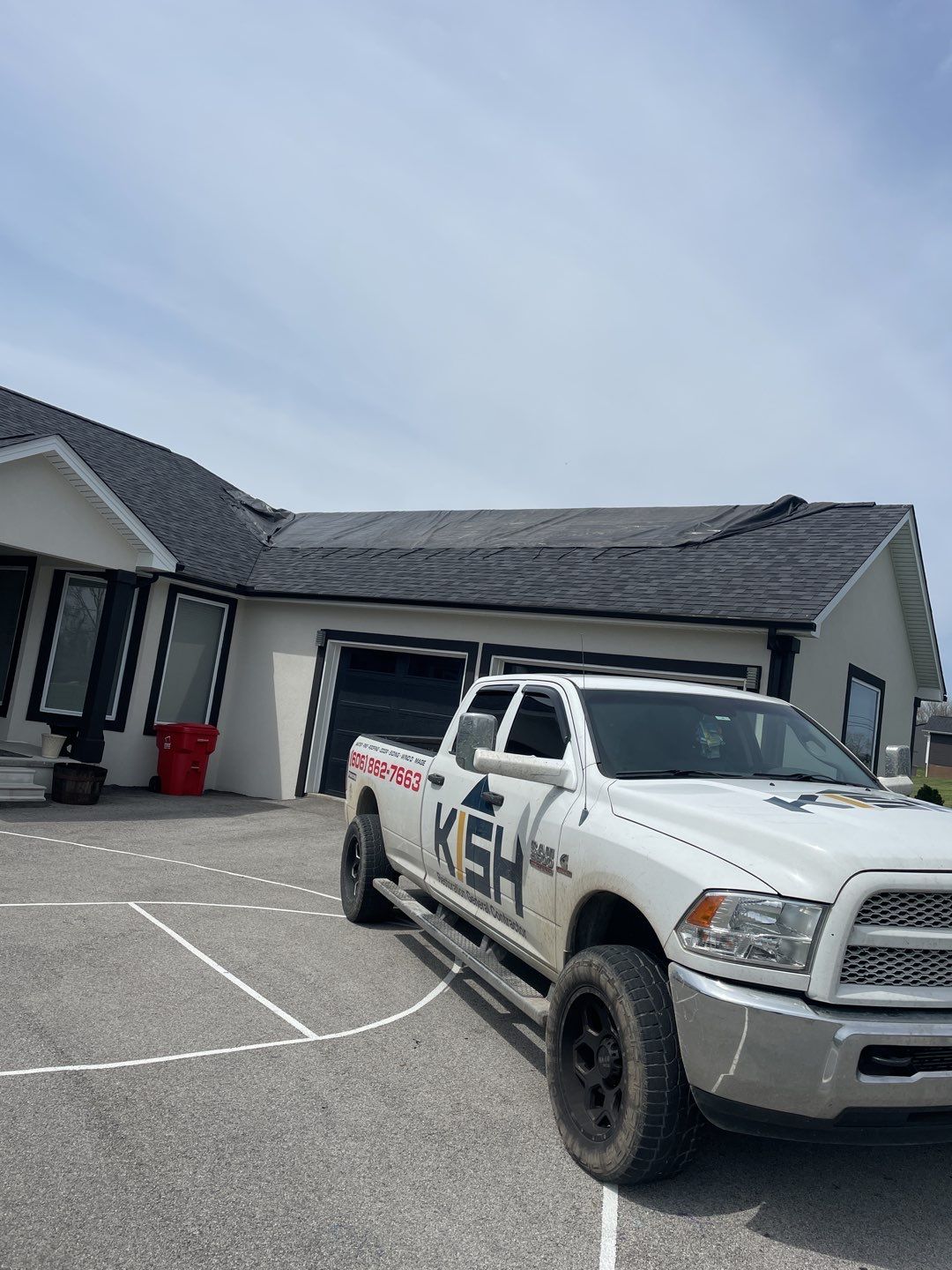 Residential Roof Installation by KISH RESTORATION 