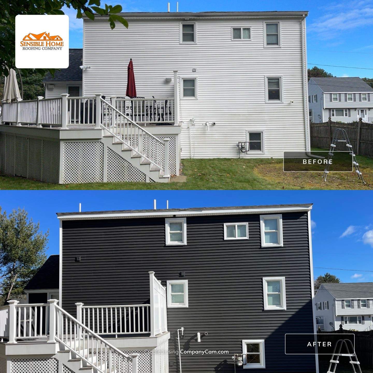 Complete Exterior Renovation with New Siding & Gutters   by Sensible Home Solutions