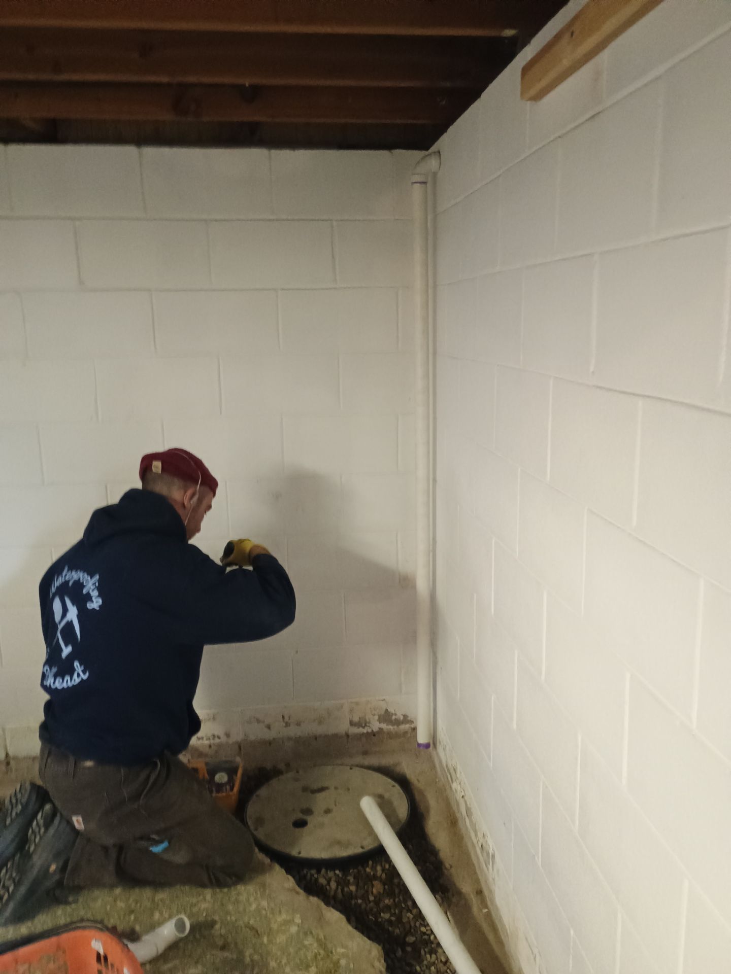 Drain Tile in Roseville for Carston by Waterproofing Northeast