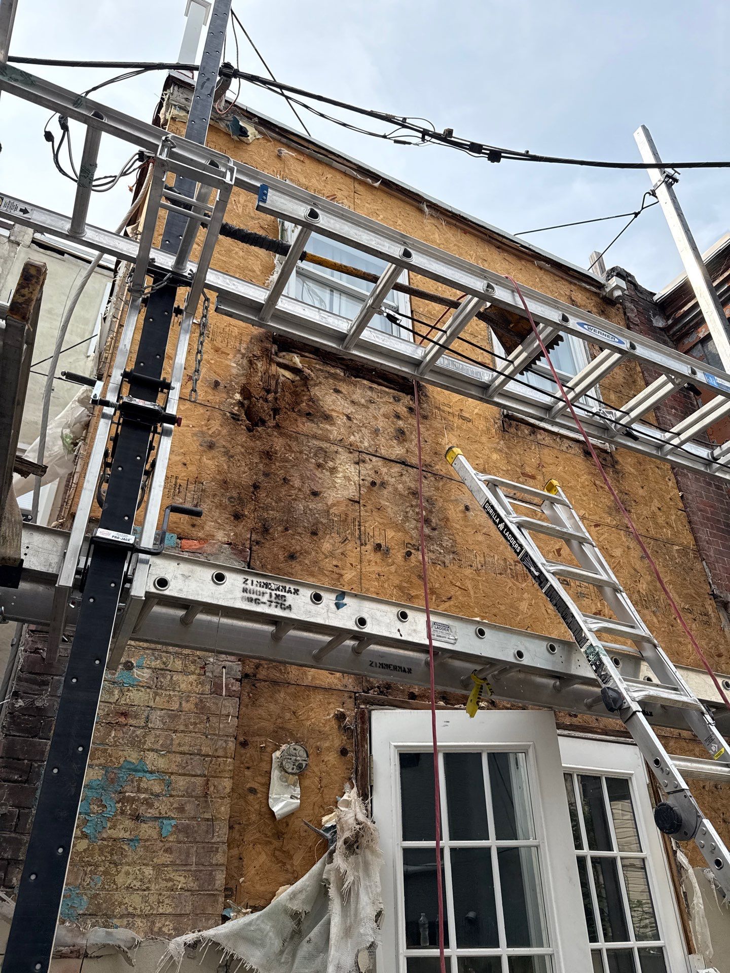 Back Wall & Fiberglass Roof deck Remediation by Philadelphia Quality Roofing