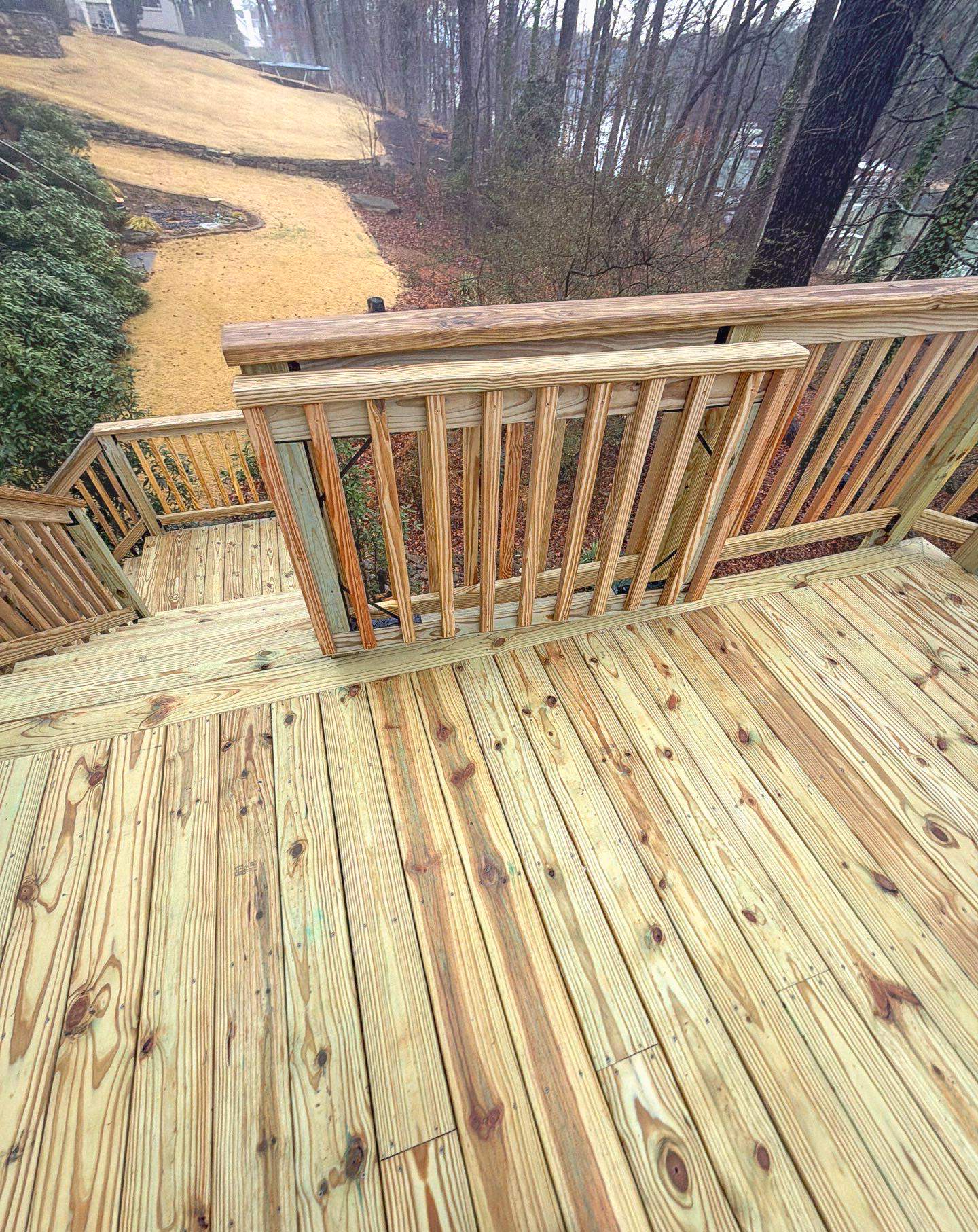 Buford, GA Deck Resurface and Extension using Pressure Treated Pine by Nelson Exteriors