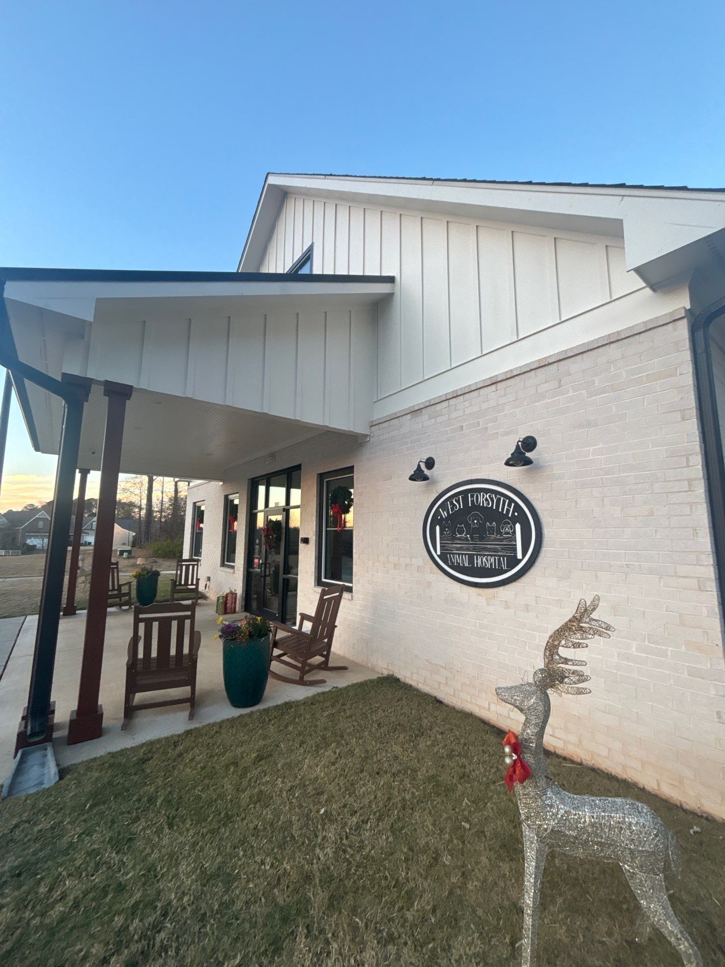 Exterior Remodel for West Forsyth Animal Hospital by Five Star Painting