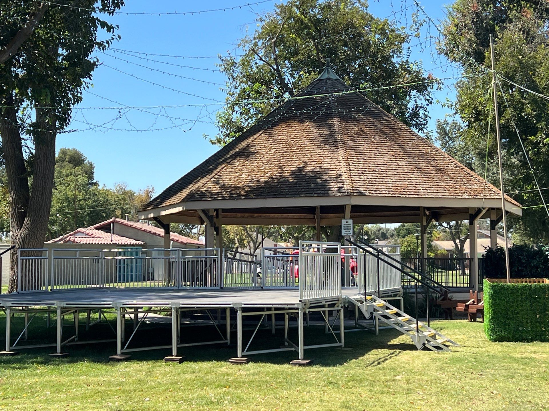 City of Gustine Gazebo project by Straight Edge Roofing Inc