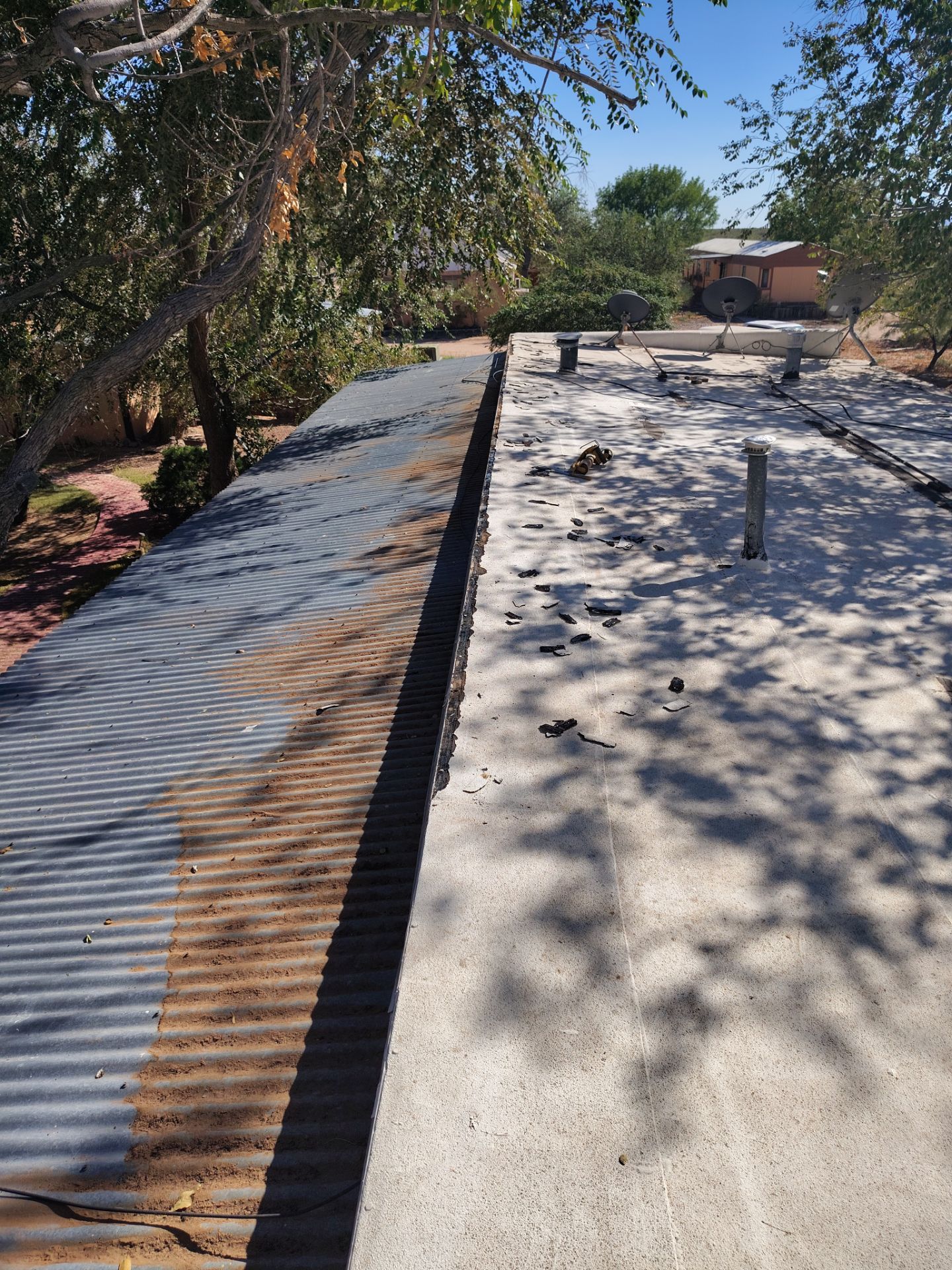 Residential roof application by SPF Services 