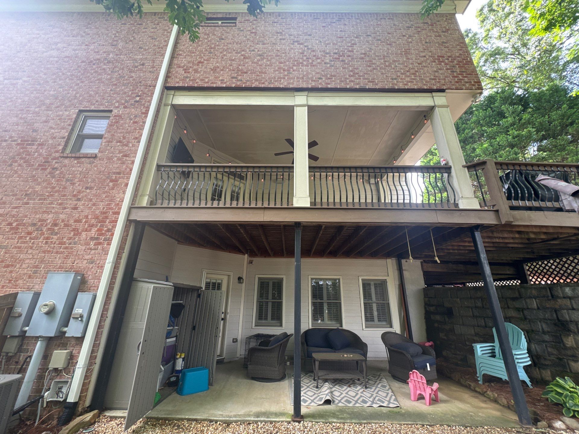 Elevated Covered Deck Construction and Porch Remodel in Mableton by Swift Home Renovations