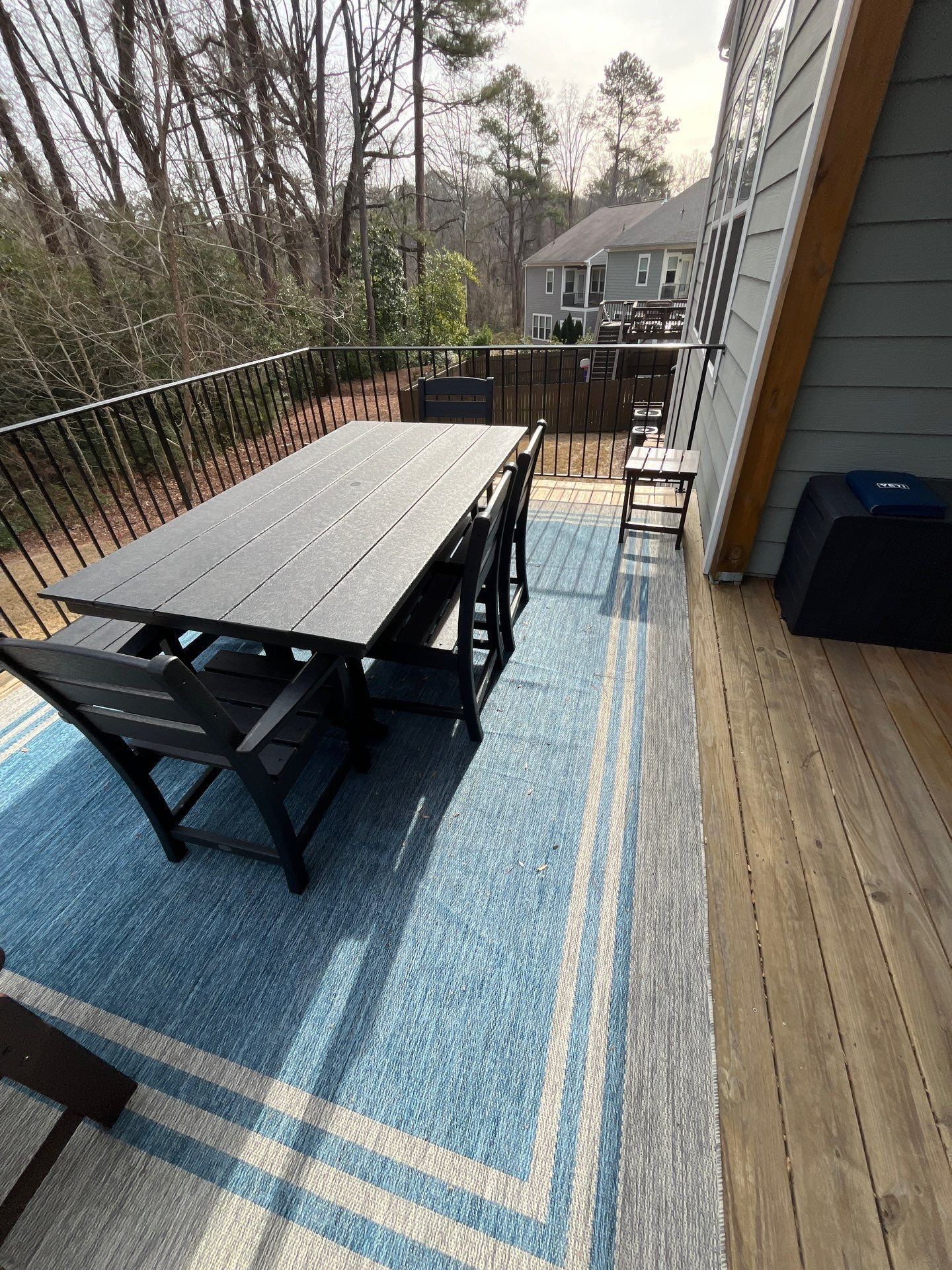 Decatur, GA Multi-Deck Rebuild using Pressure Treated Pine with Trex LED Riser Lights by Nelson Exteriors 