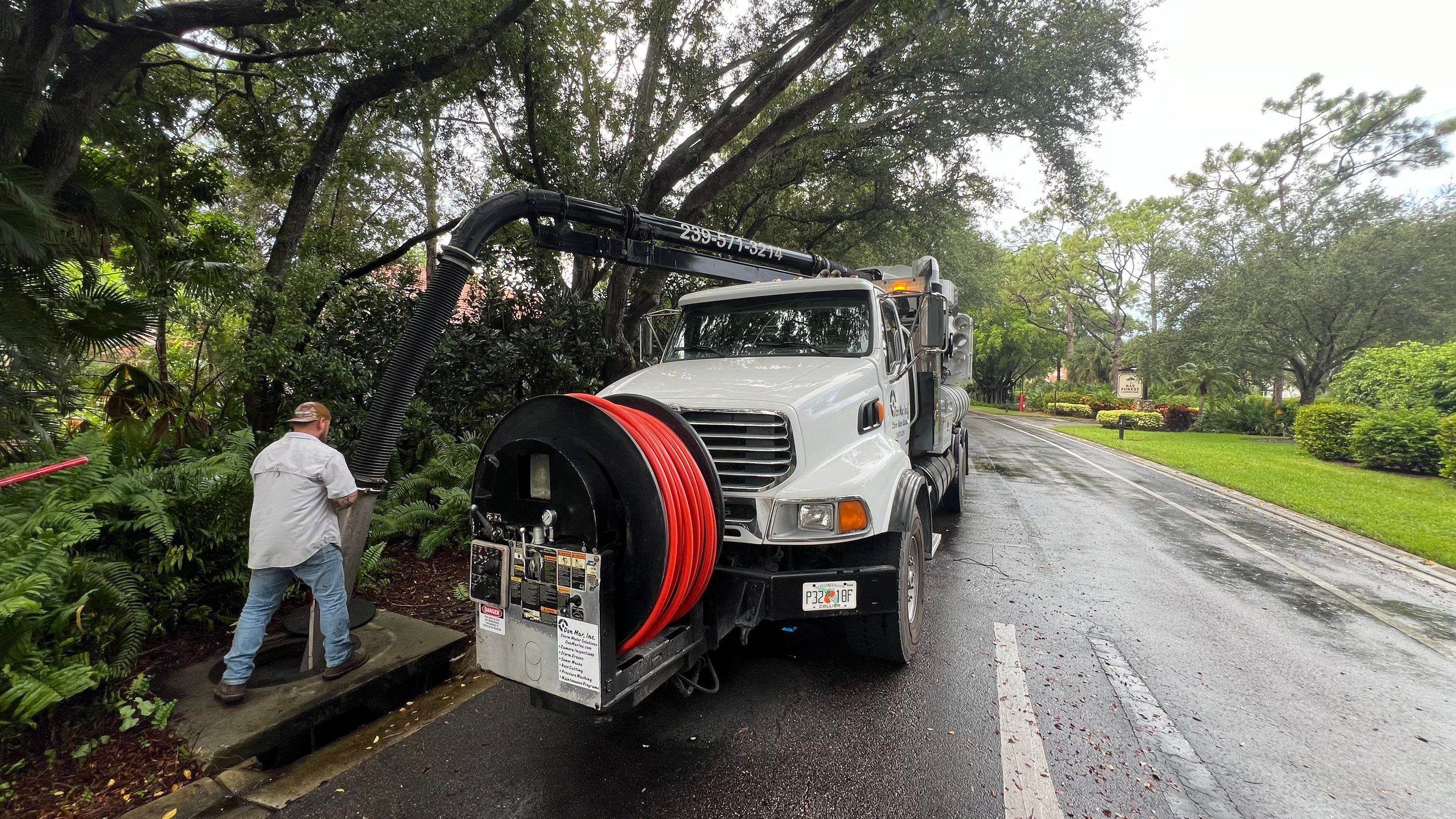 Naples Community Stormwater Catch Basin Cleaning by APS Power & Water