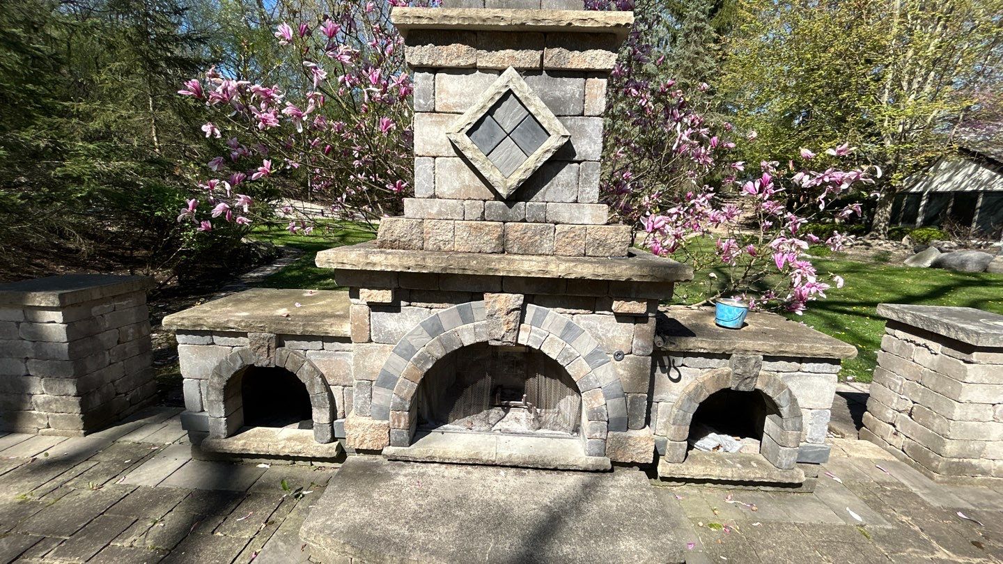 natural stone using Algaecide, soft wash soap by Northern Power Washing LLC.
