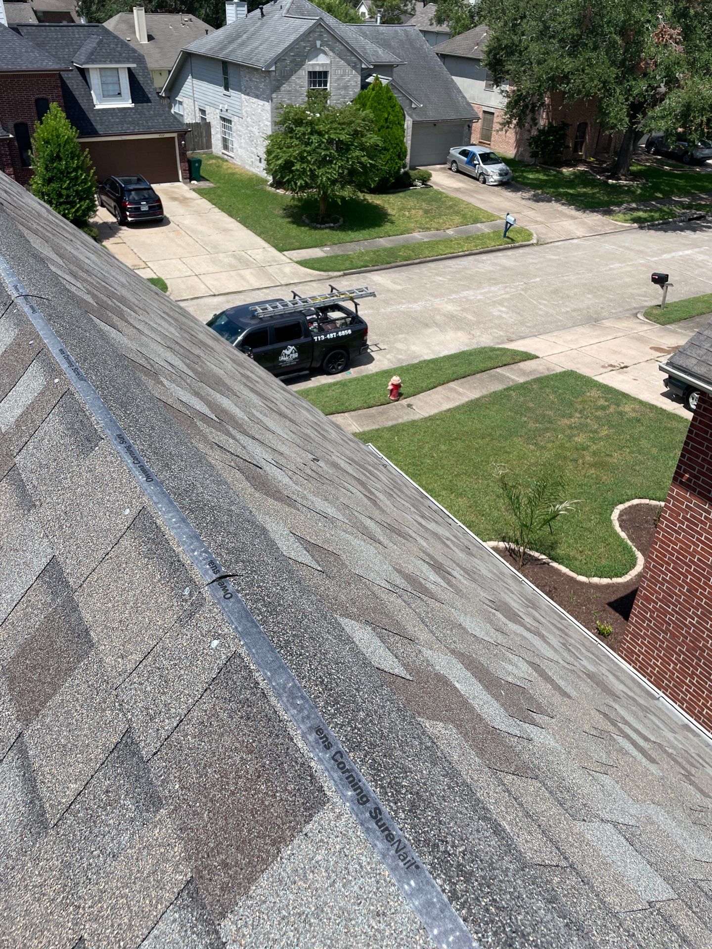 Residential Roofing Installation using Owen's Corning Duration (Lifetime) Shingles by Roof Repair Company