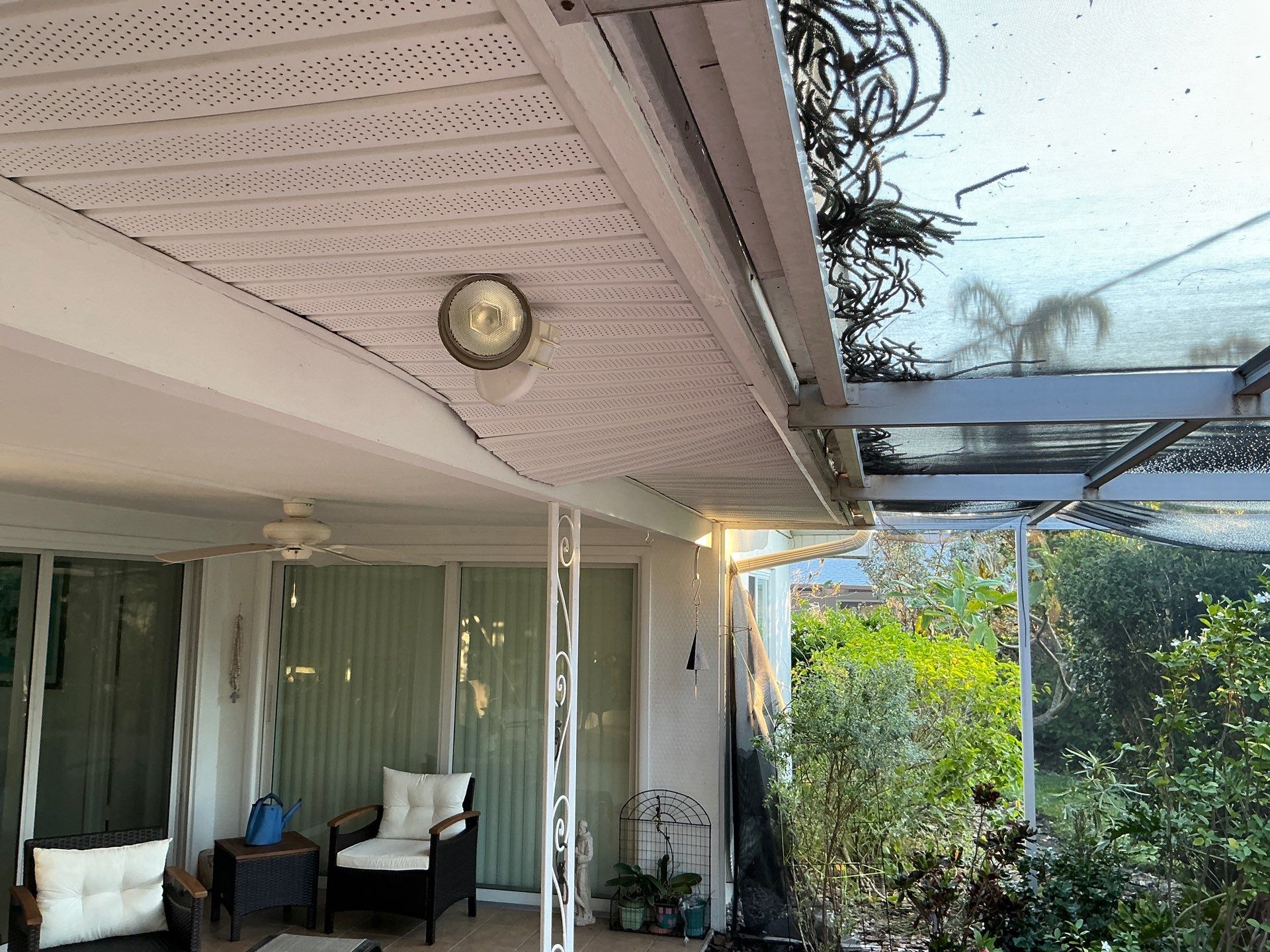 Soffit White Vinyl Installation FL by Gutter Professors