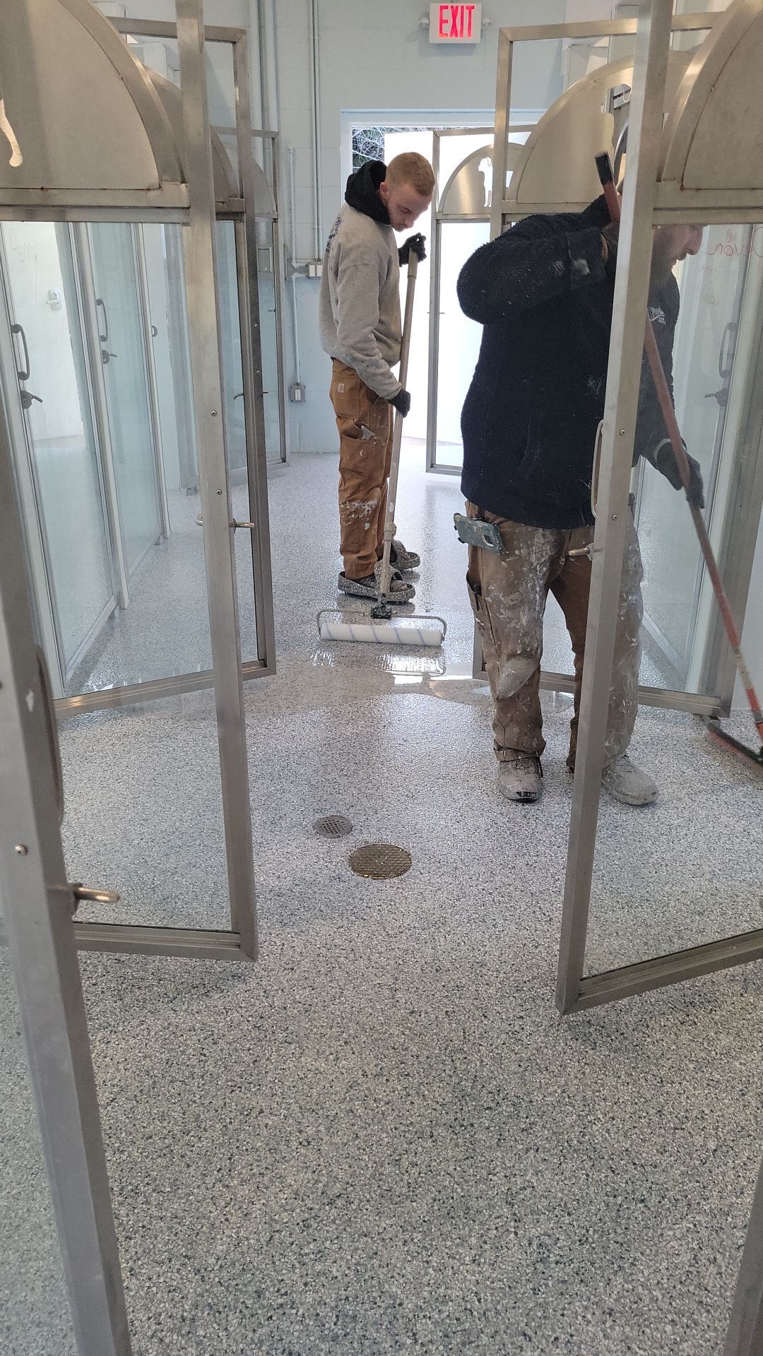Kennel Floor Coating and Wall Painting using Penntek by Spectrum Painting, LLC